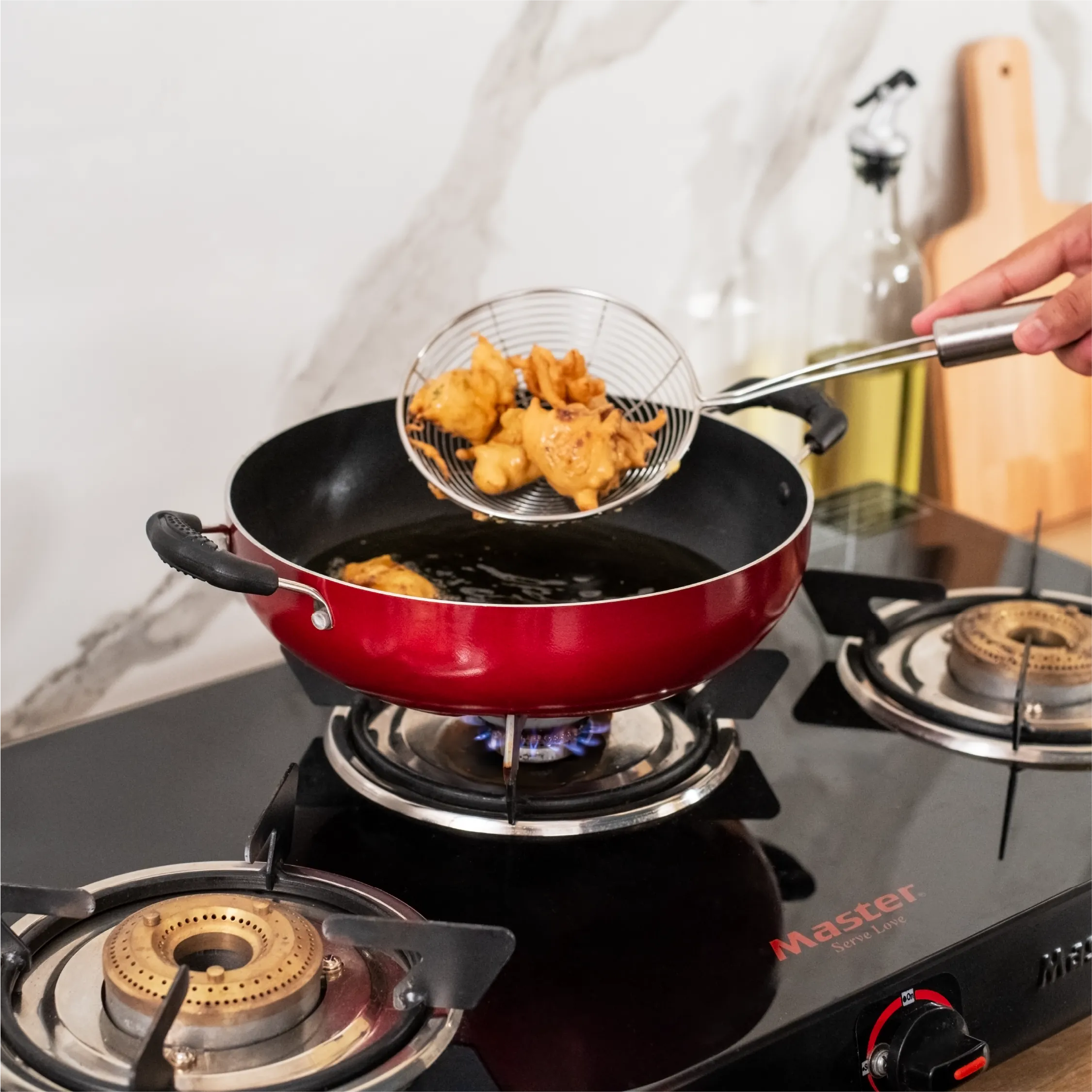 Crispy Pakode with Master Non-Stick Kadai