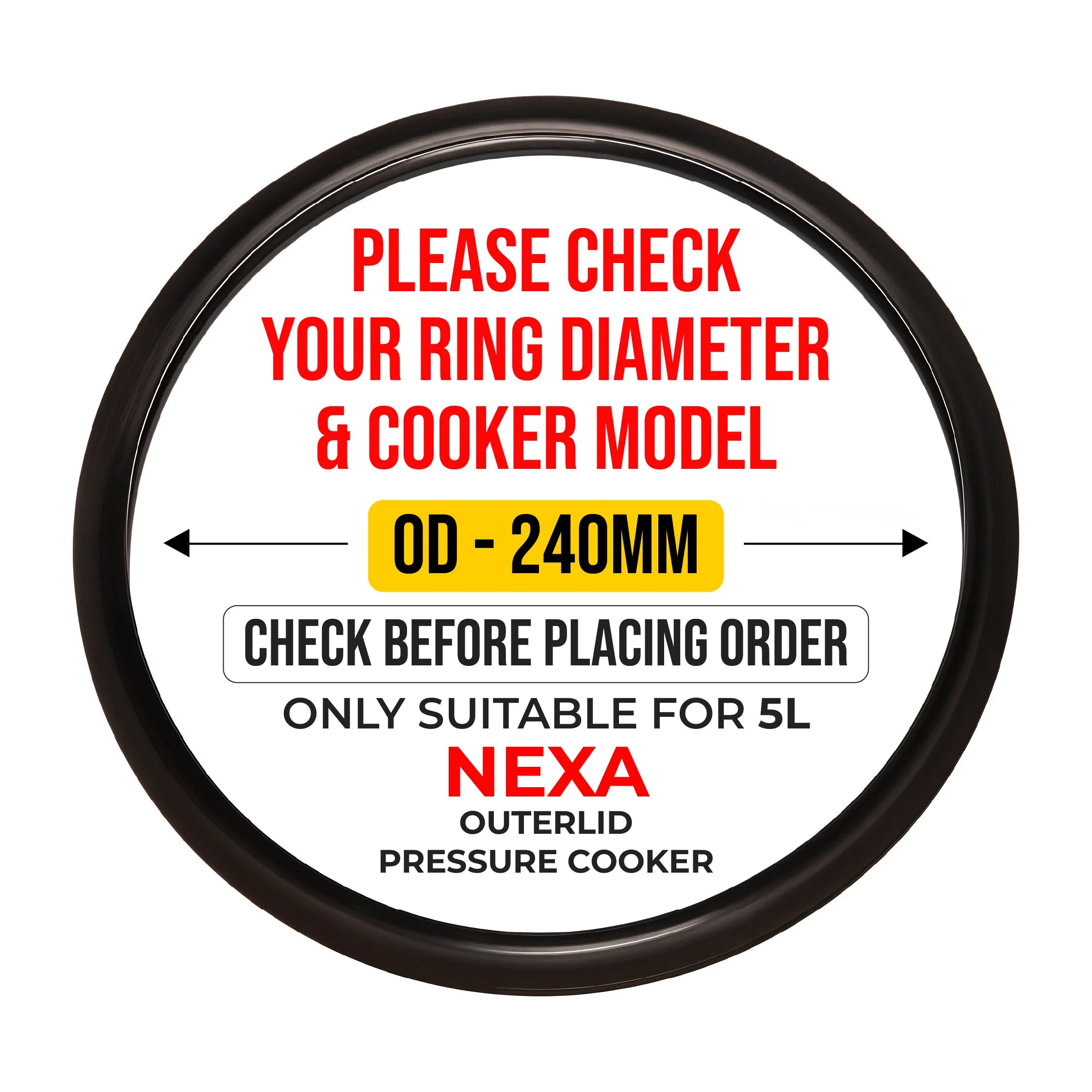 Gasket SS Black Medium Nexa - Master