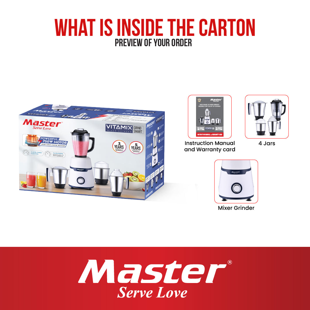 Vitamix 750 W Mixer Grinder with 4 Jars - Master