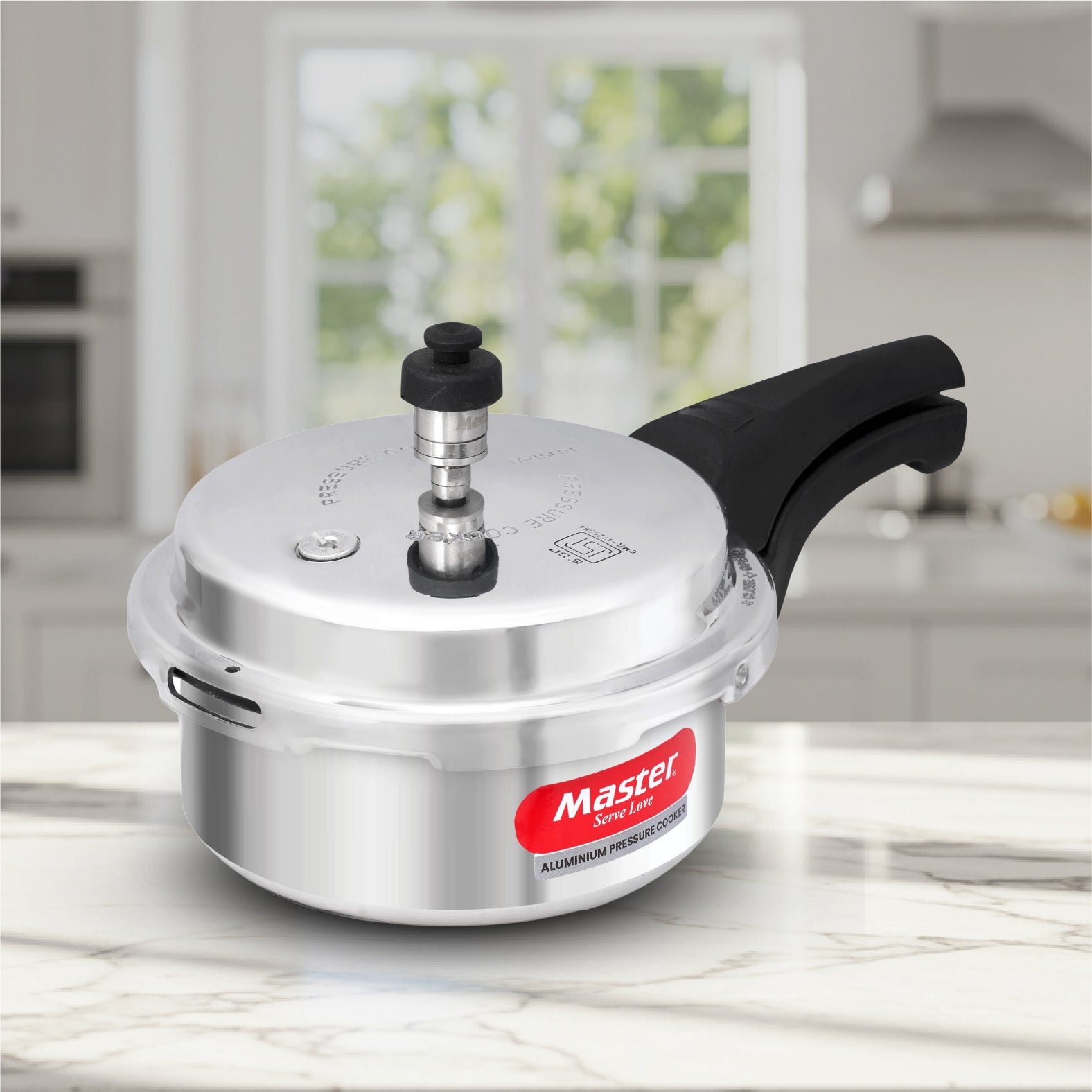 Popular 2L Aluminium Outer Lid Pressure Cooker - Induction Base - Master