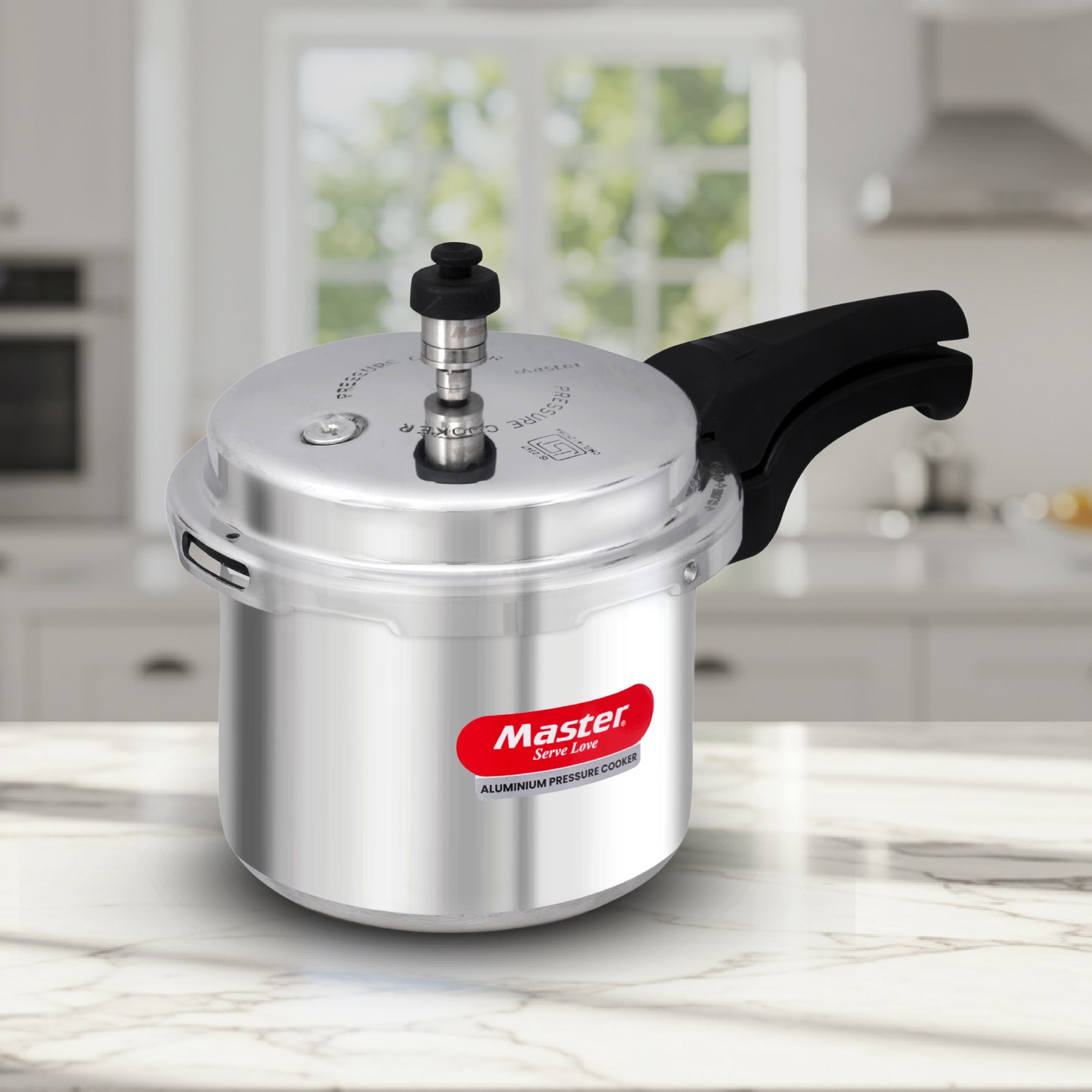 Popular 3L Aluminium Outer Lid Pressure Cooker - Induction Base - Master