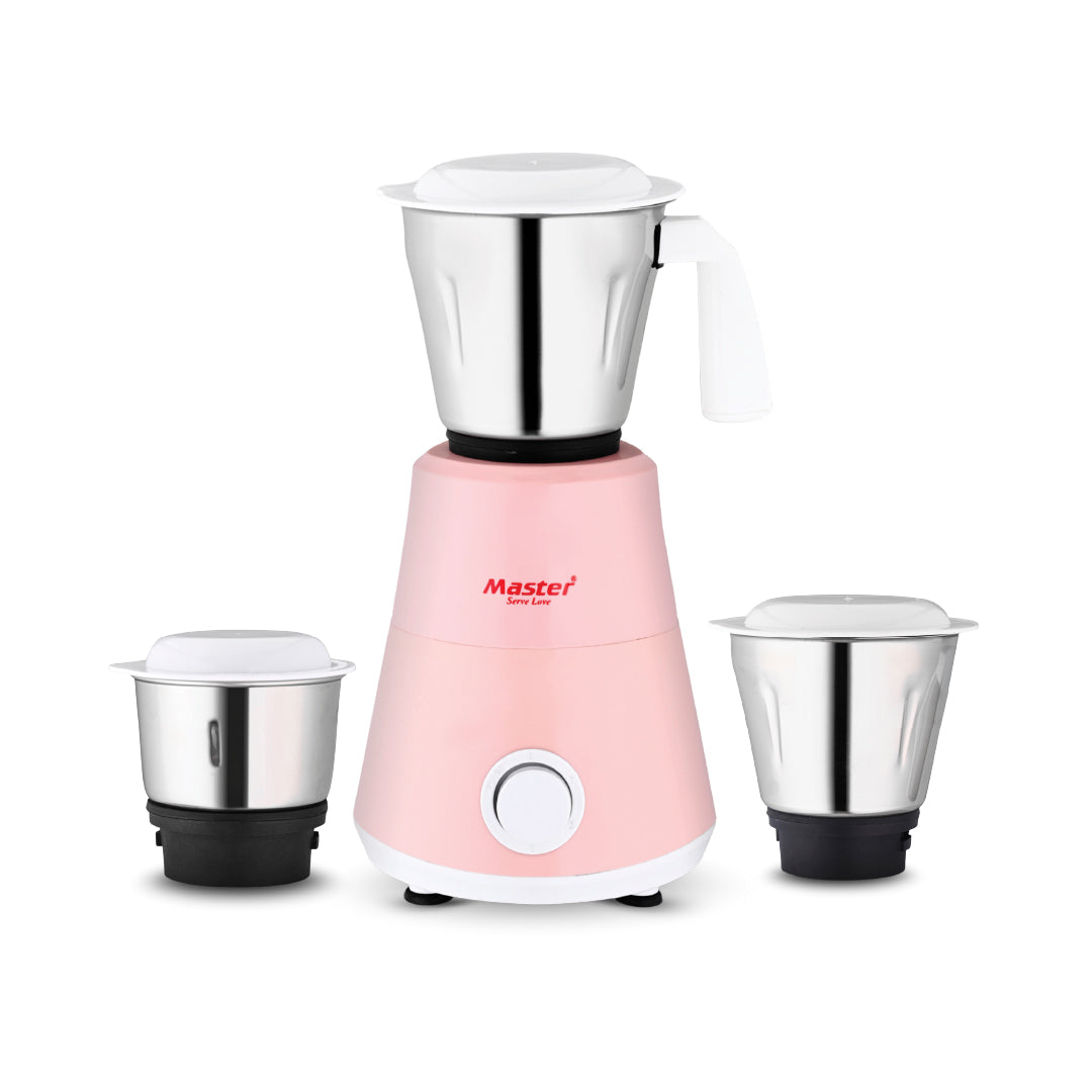 Spinnova 500W Mixer Grinder with 3 Jars (Pink)