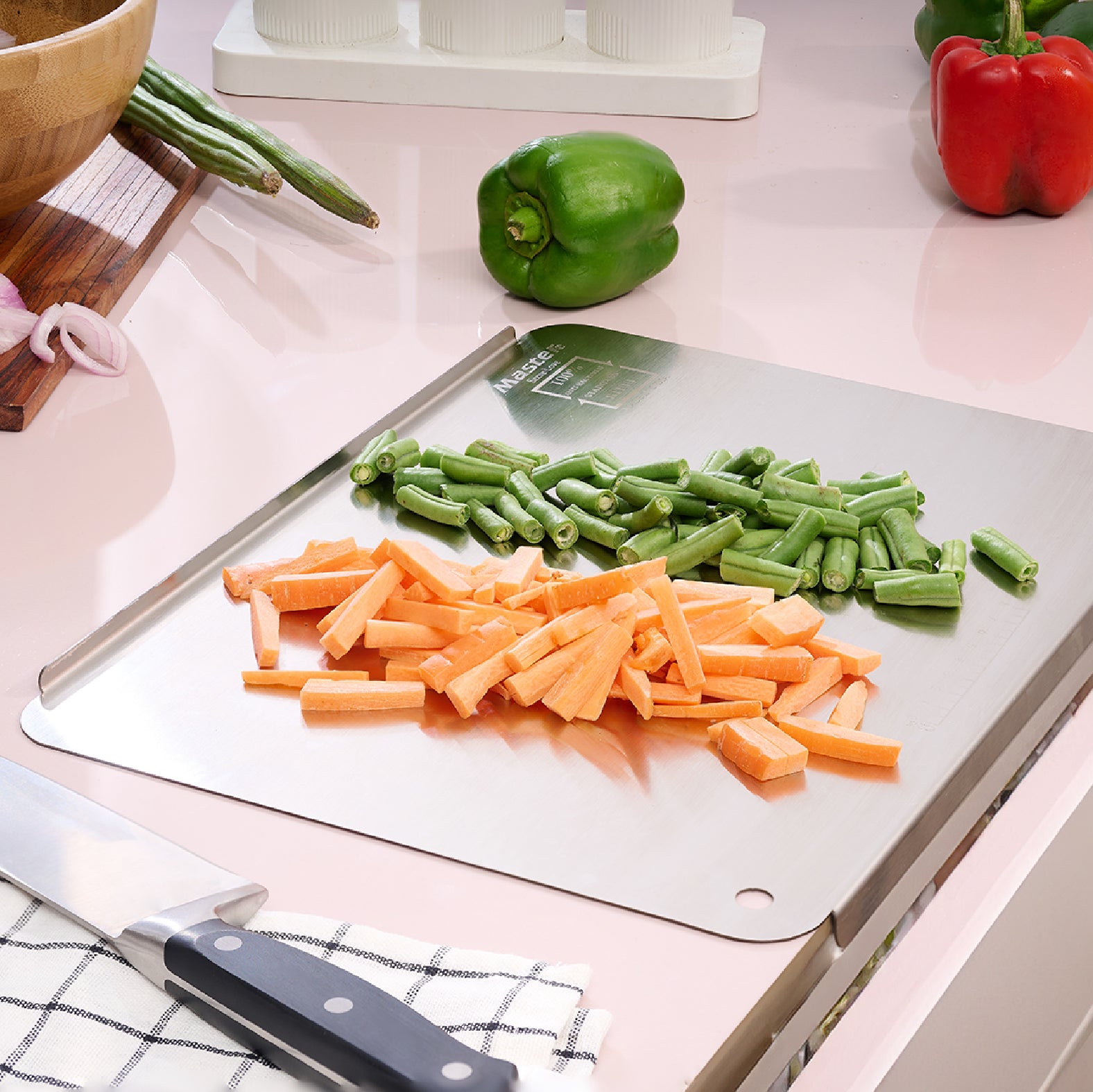 Slice Stainless Steel Cutting Board - Large Table Top - Master