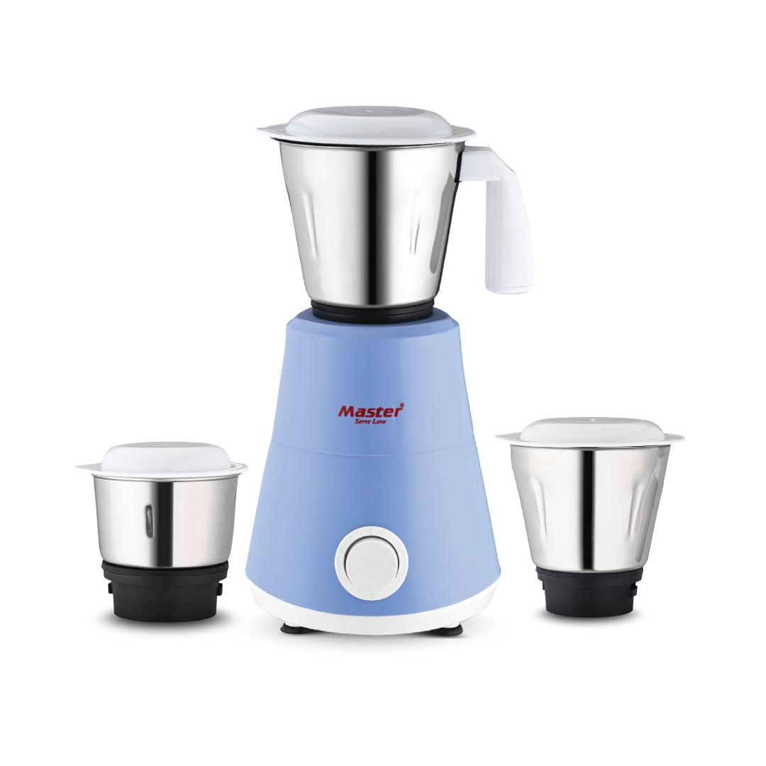 Spinnova 500W Mixer Grinder with 3 Jars (Blue)