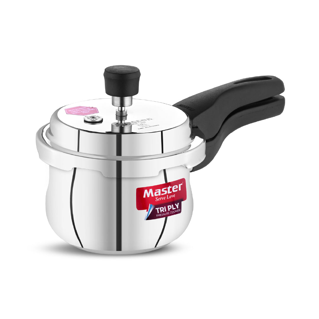 Robusta 1.5L Tri Ply Outer Lid Handi Pressure Cooker - Induction Base