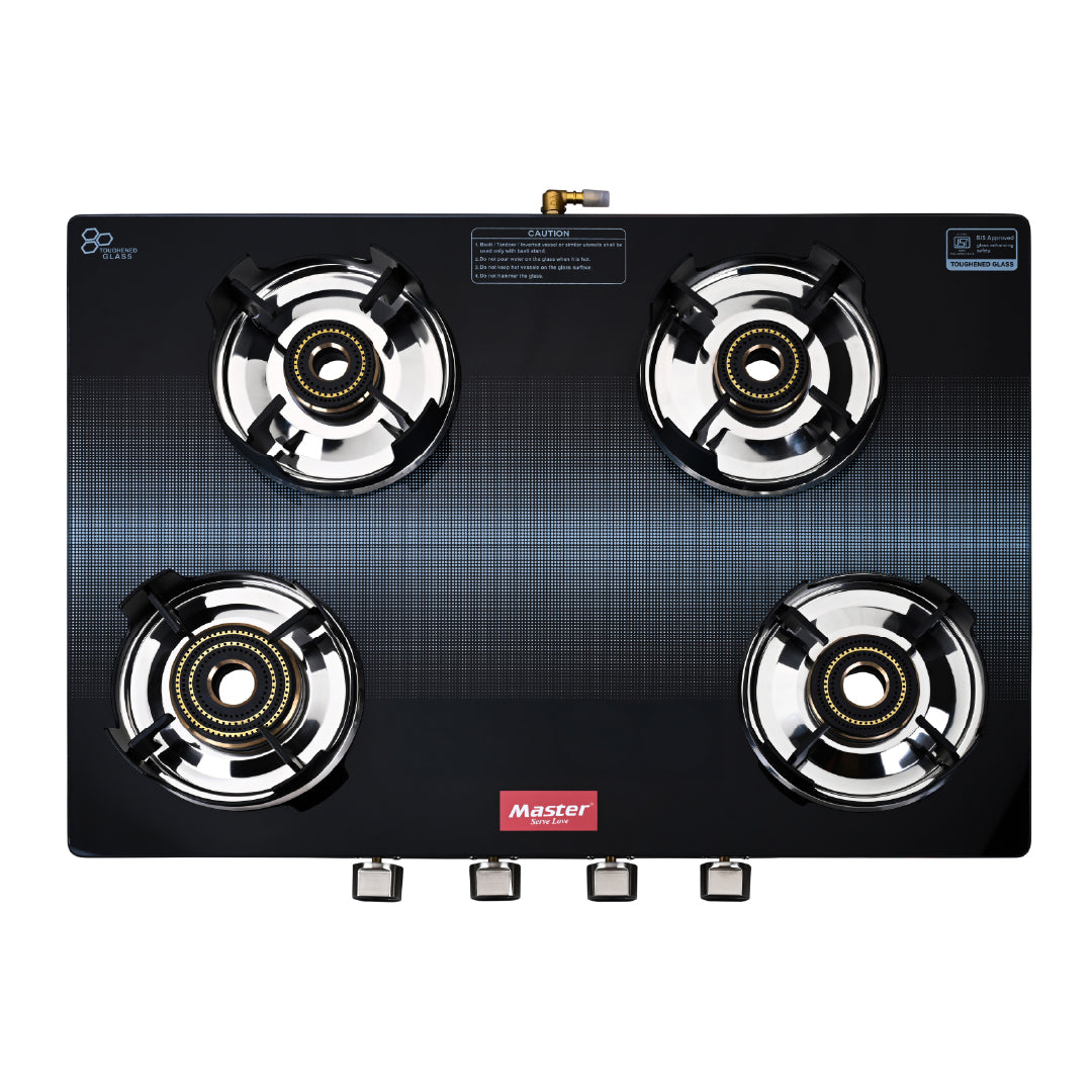 Cyclo 4 Burner Jumbo Glass Top Gas Stove