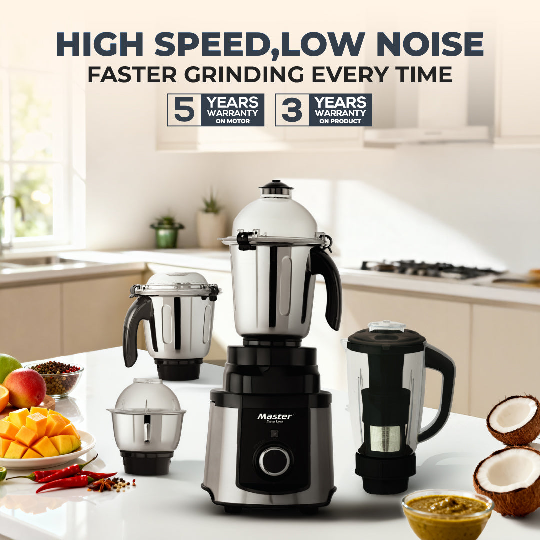 Stenova 1000 W Mixer Grinder with 4 Jars