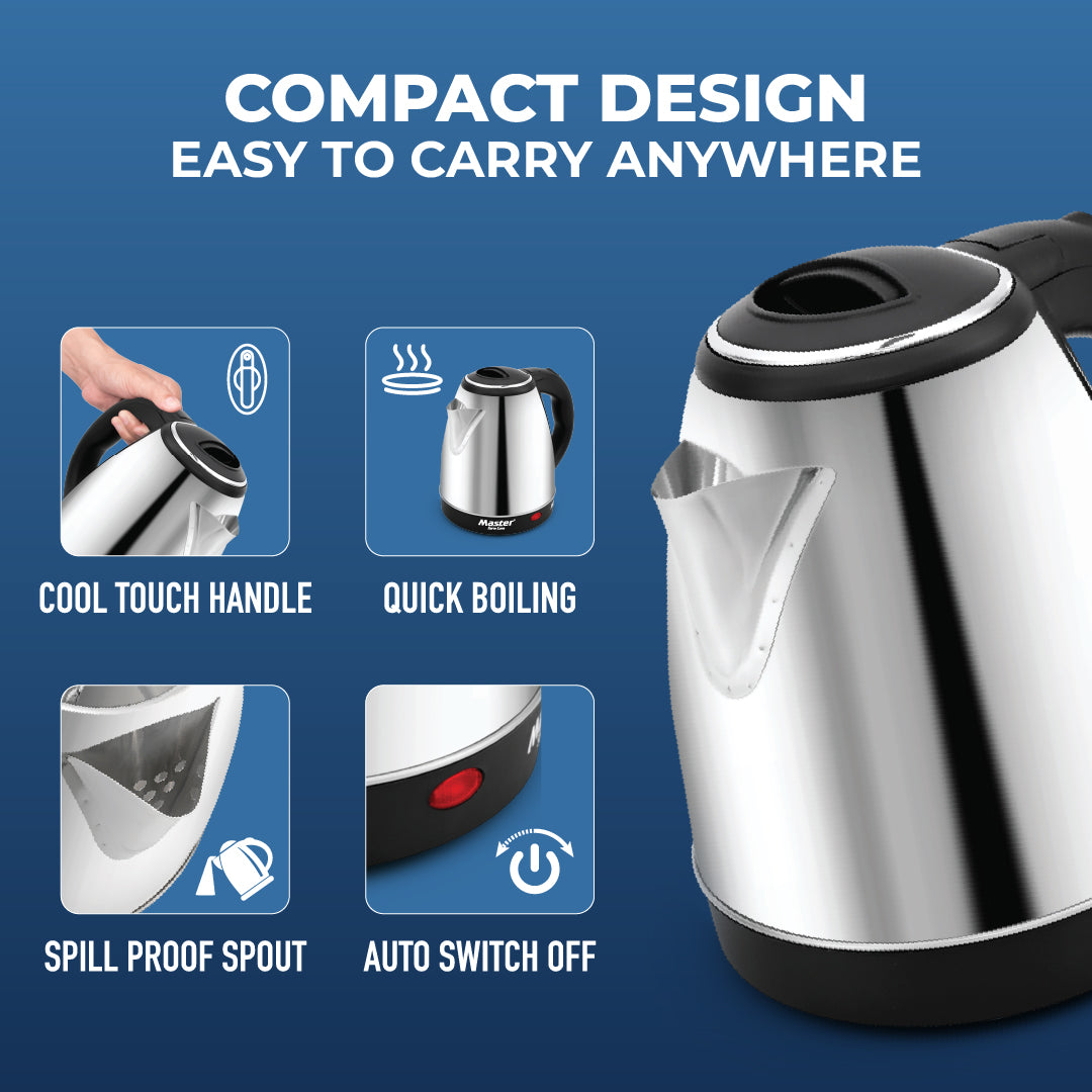 Hydropot 1.5 Litres Stainless Steel Kettle - Master