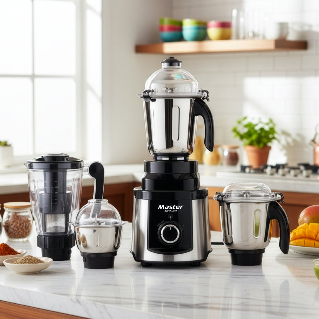 Stenova 1000 W Mixer Grinder with 4 Jars - Master