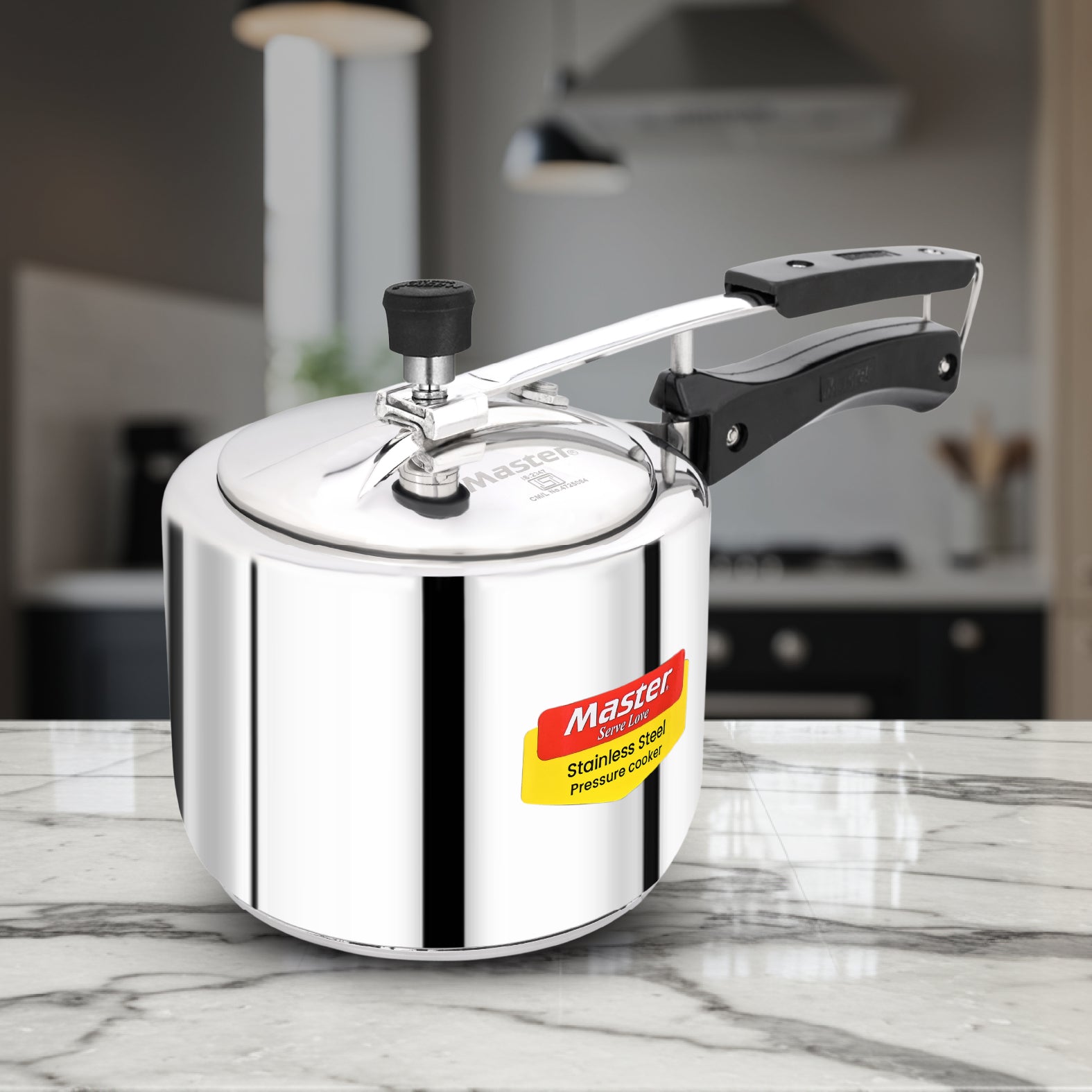 Gloria 3L Stainless Steel Inner Lid Pressure Cooker - Induction Base - Master