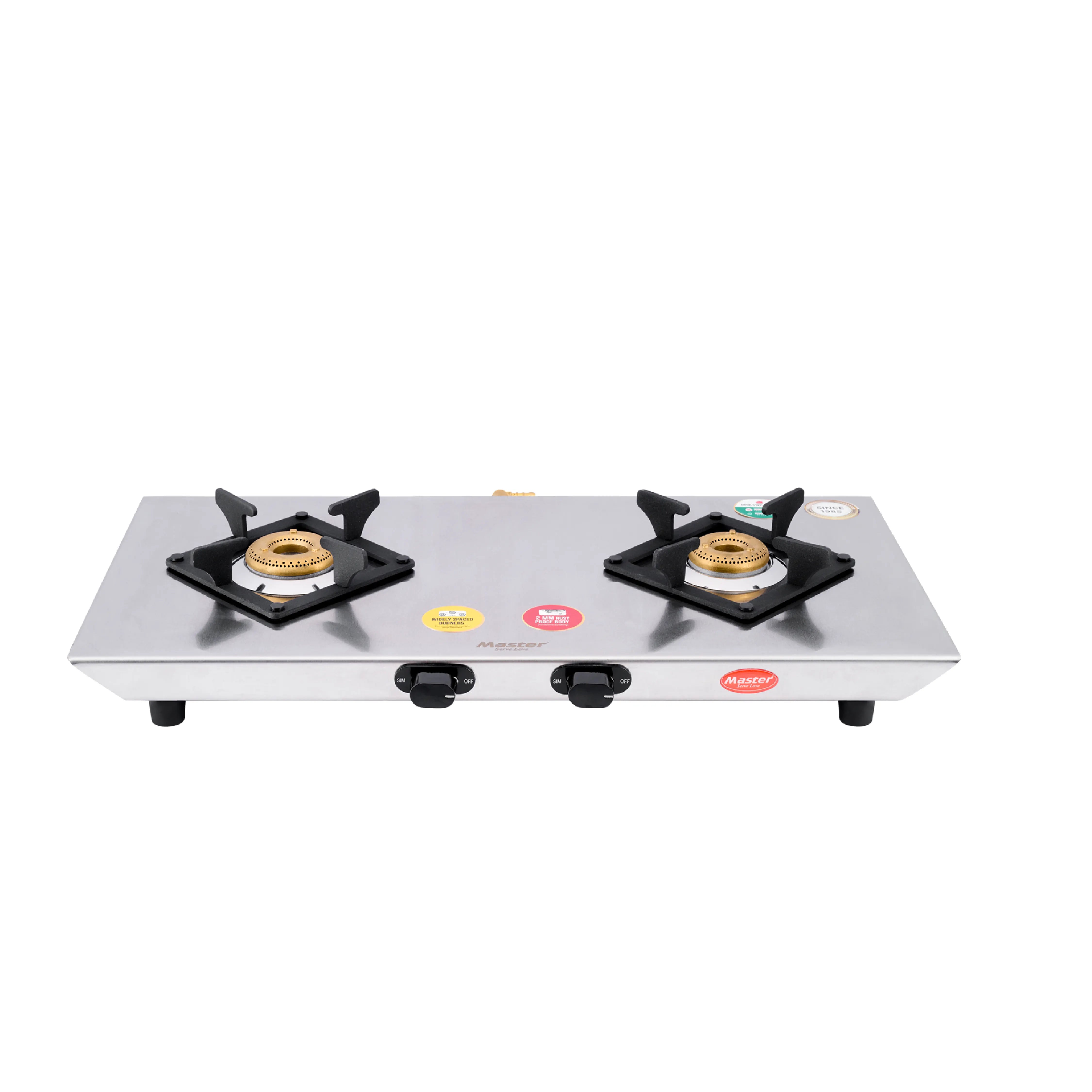 Astra 2 Burner Stainless Steel Gas Stove - Master
