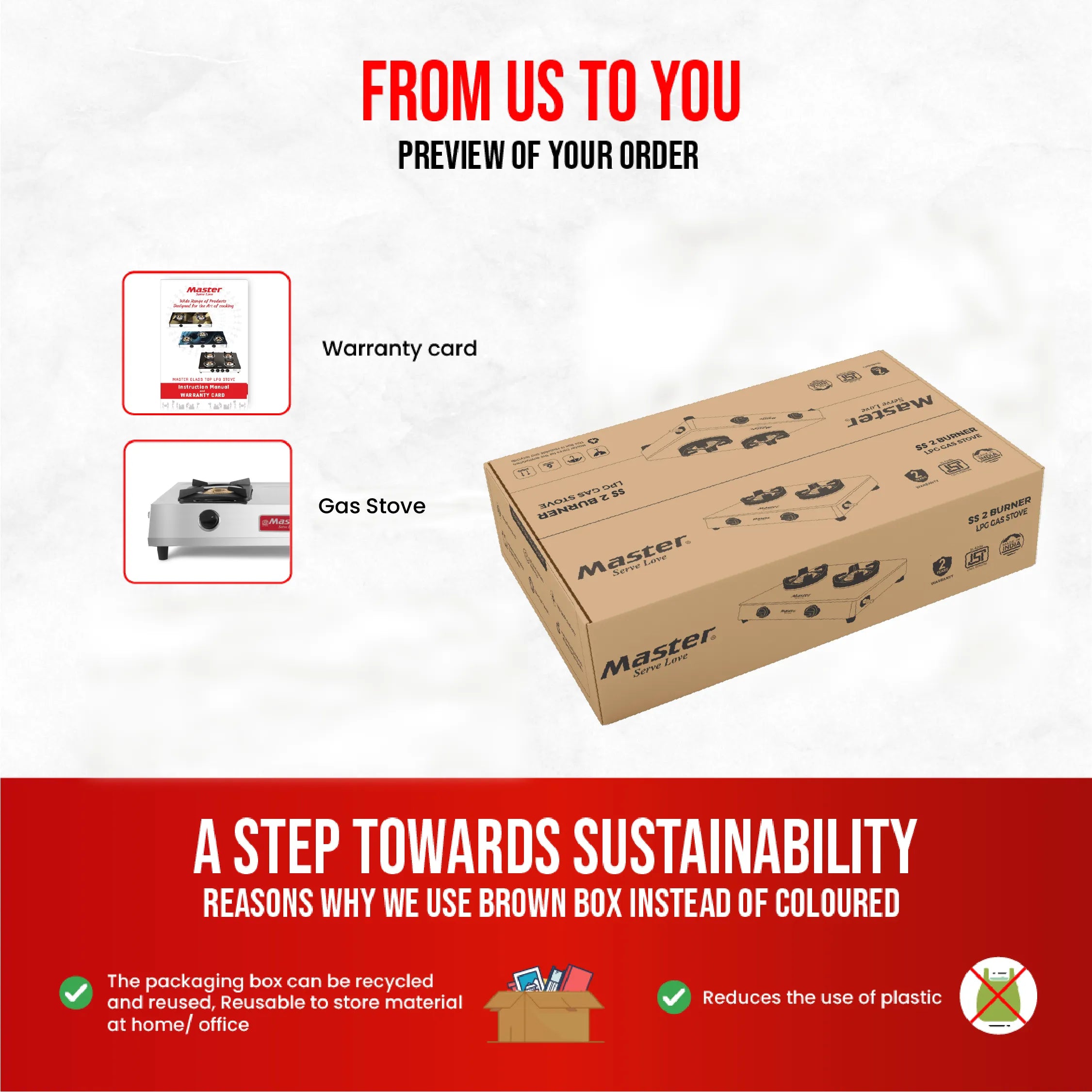 Classica 2 Burner Jumbo Stainless Steel Gas Stove - Master