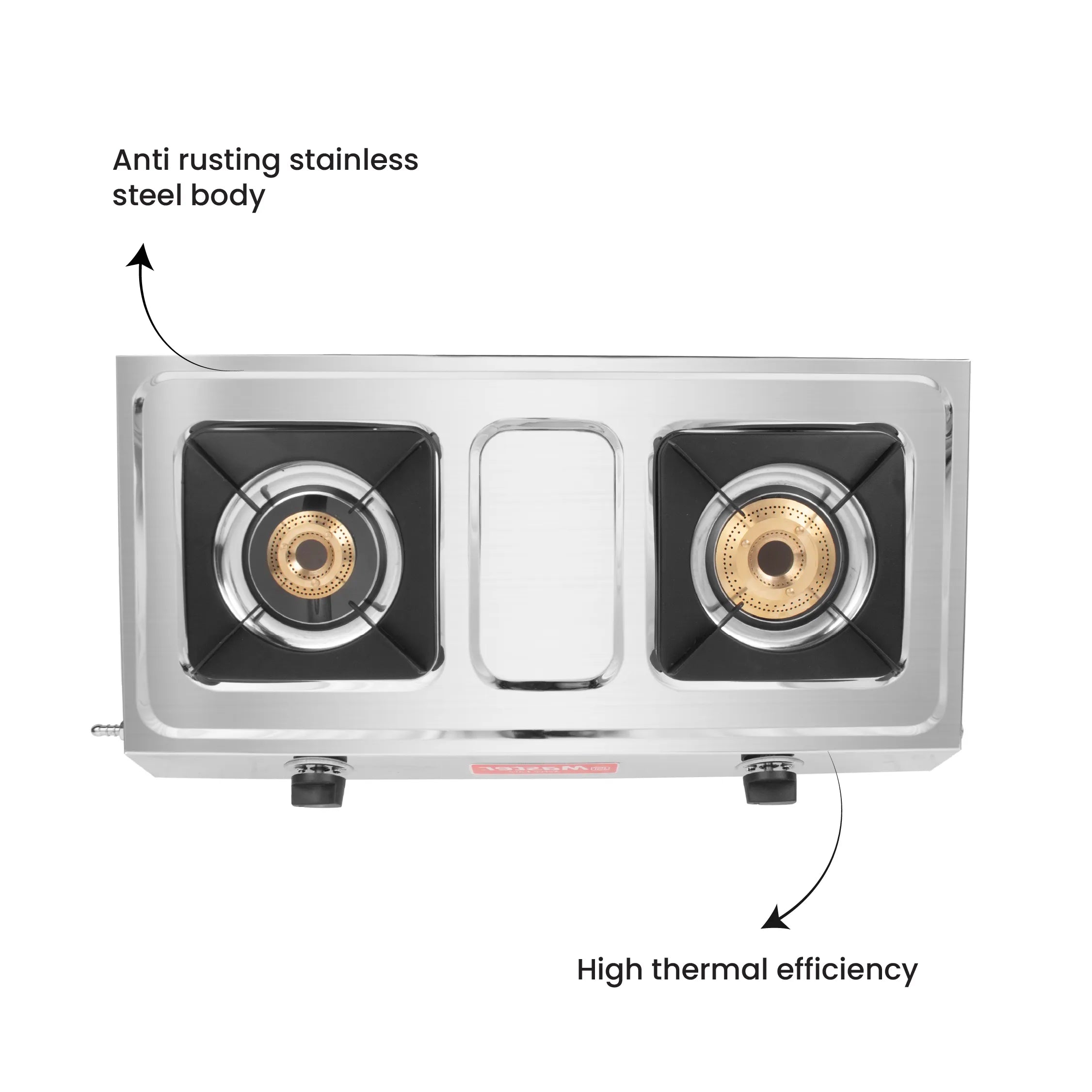Classica 2 Burner Jumbo Stainless Steel Gas Stove - Master