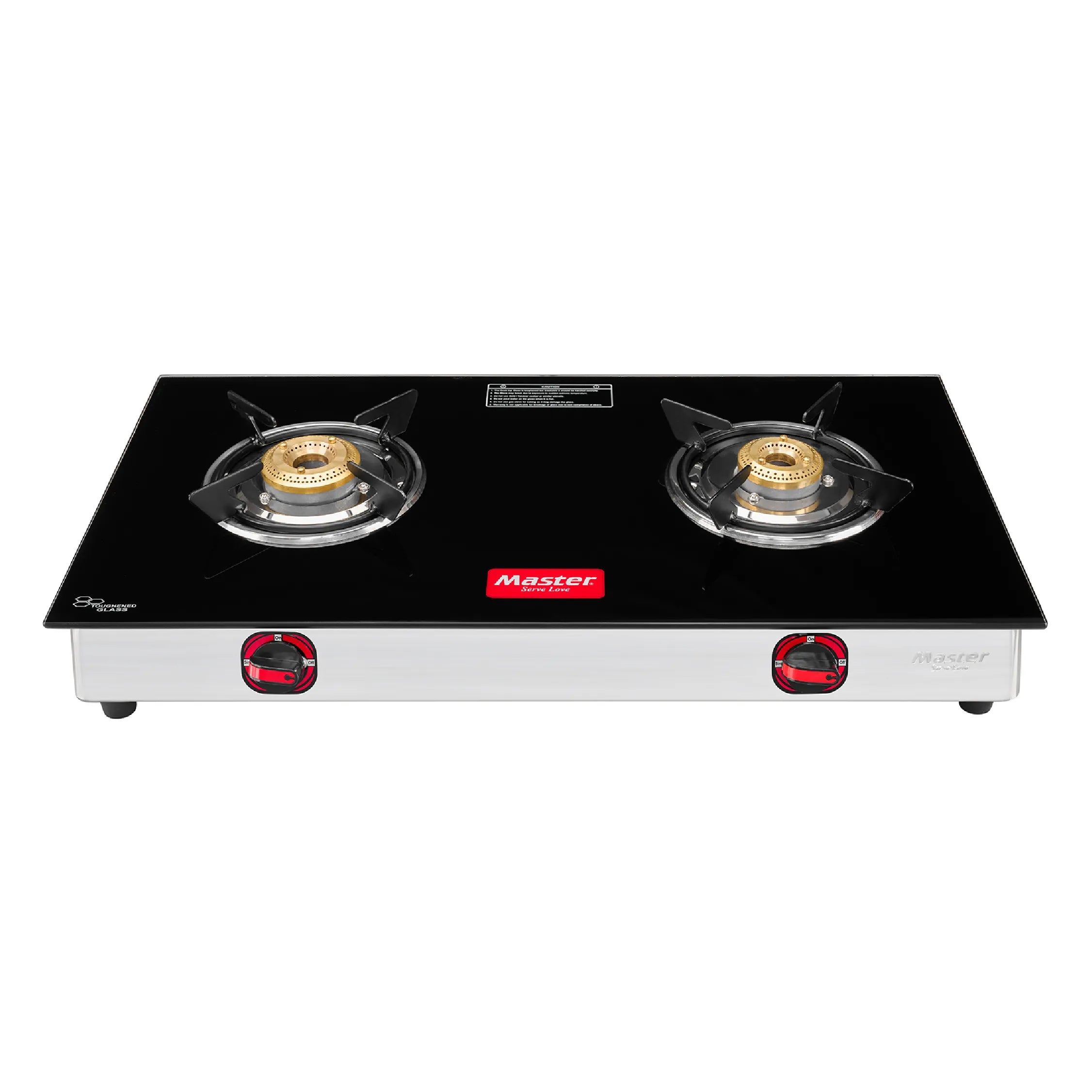 Cosmo Pro 2 Burner Glass Top Gas Stove - Master