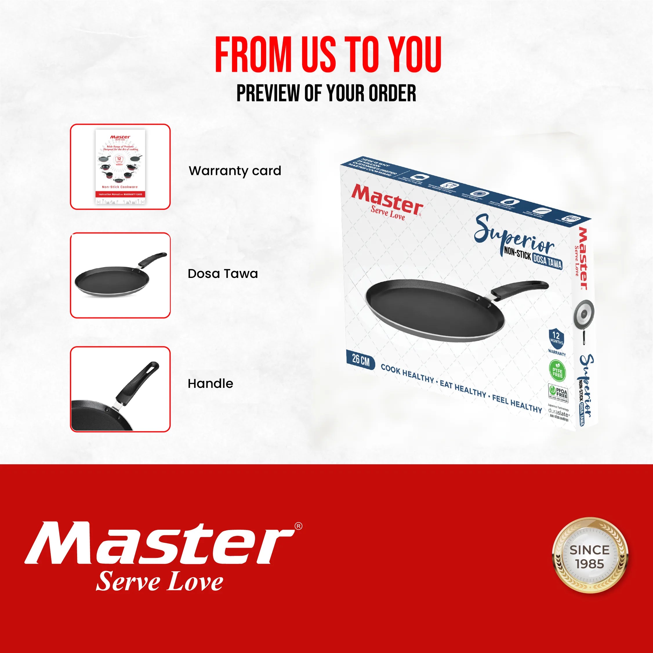 Superior 26cm Dosa Tawa - Induction Base - Master