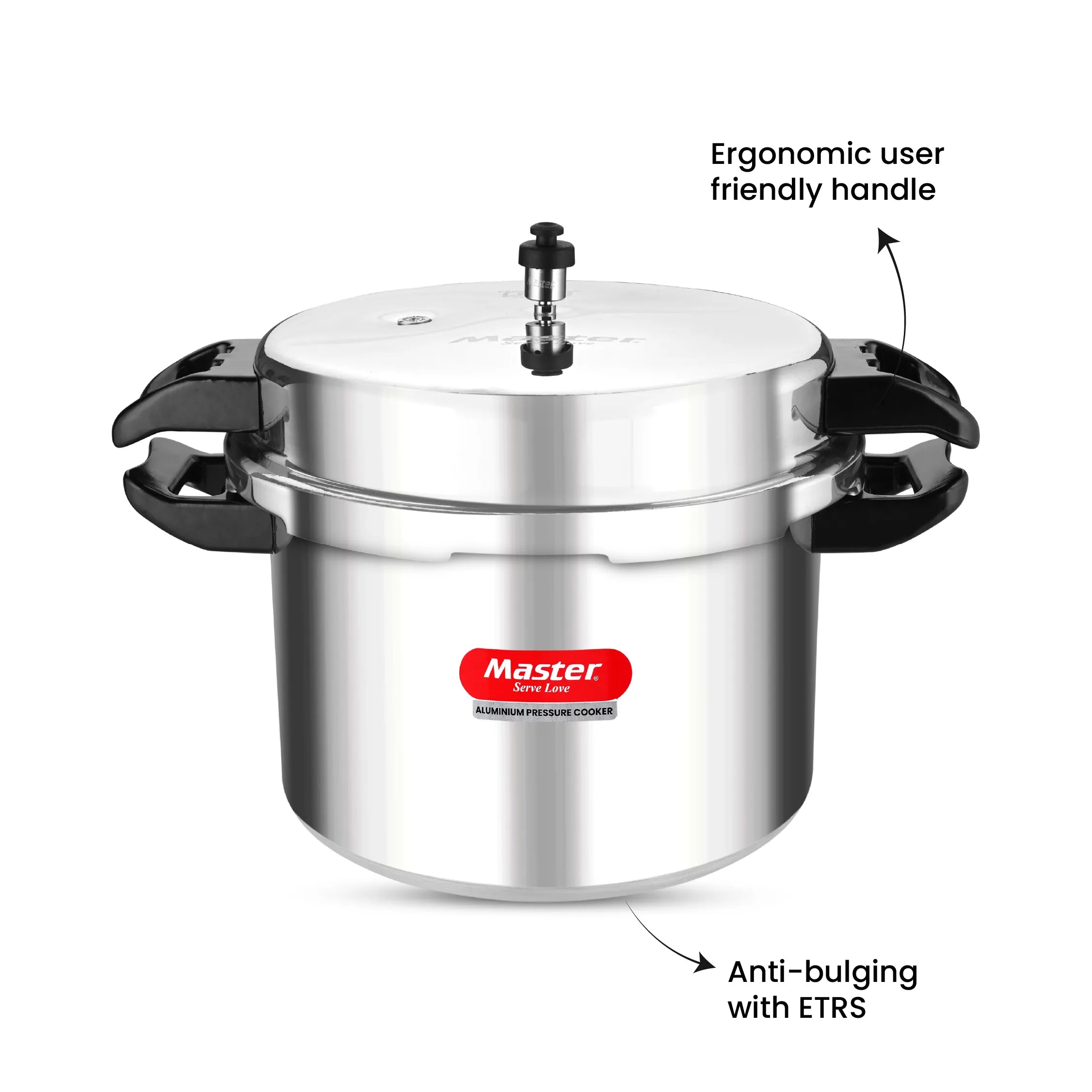 Deluxe 22L Aluminium Outer Lid - Heavy-Premium Pressure Cooker - Master