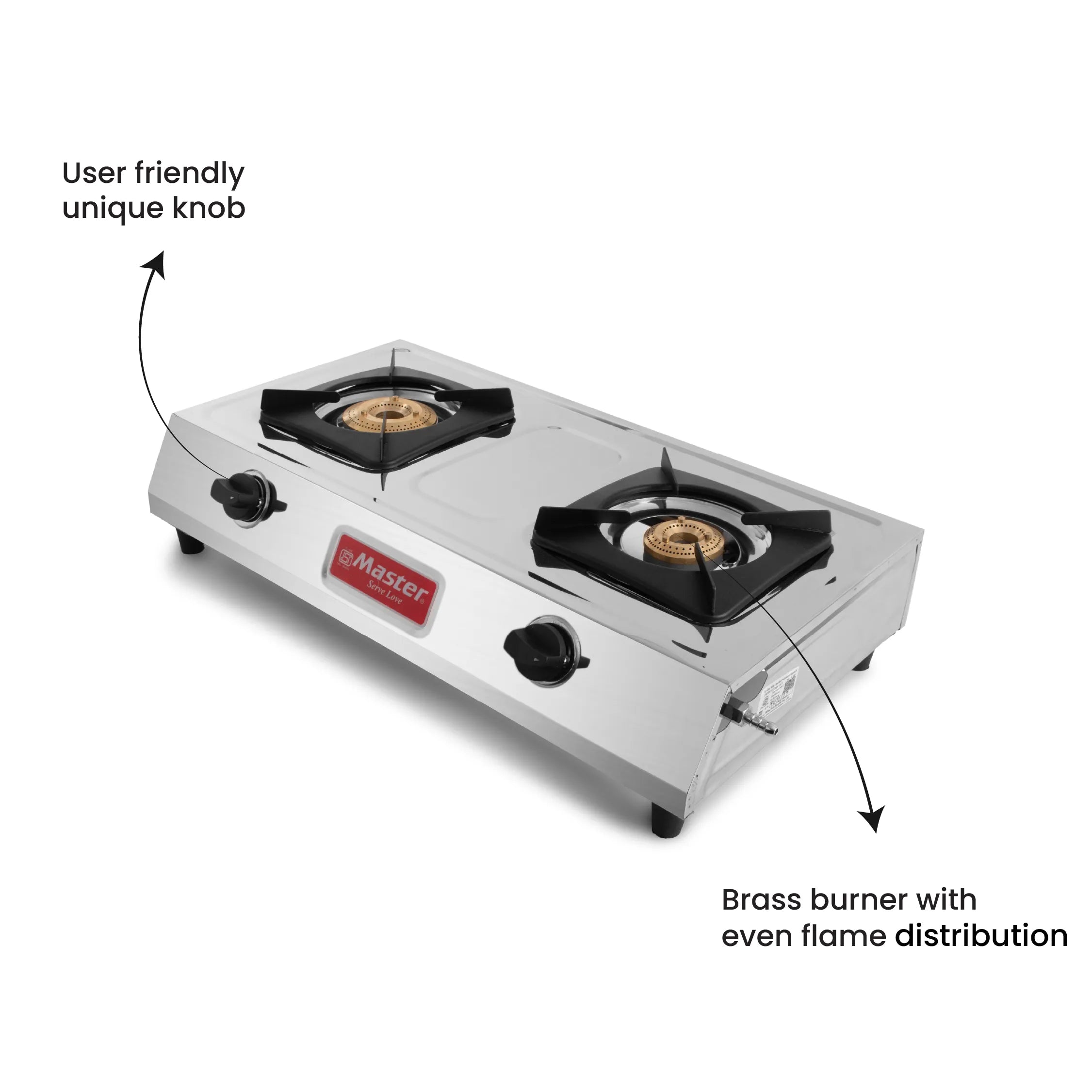 Eureka 2 Burner Stainless Steel Gas Stove - Master