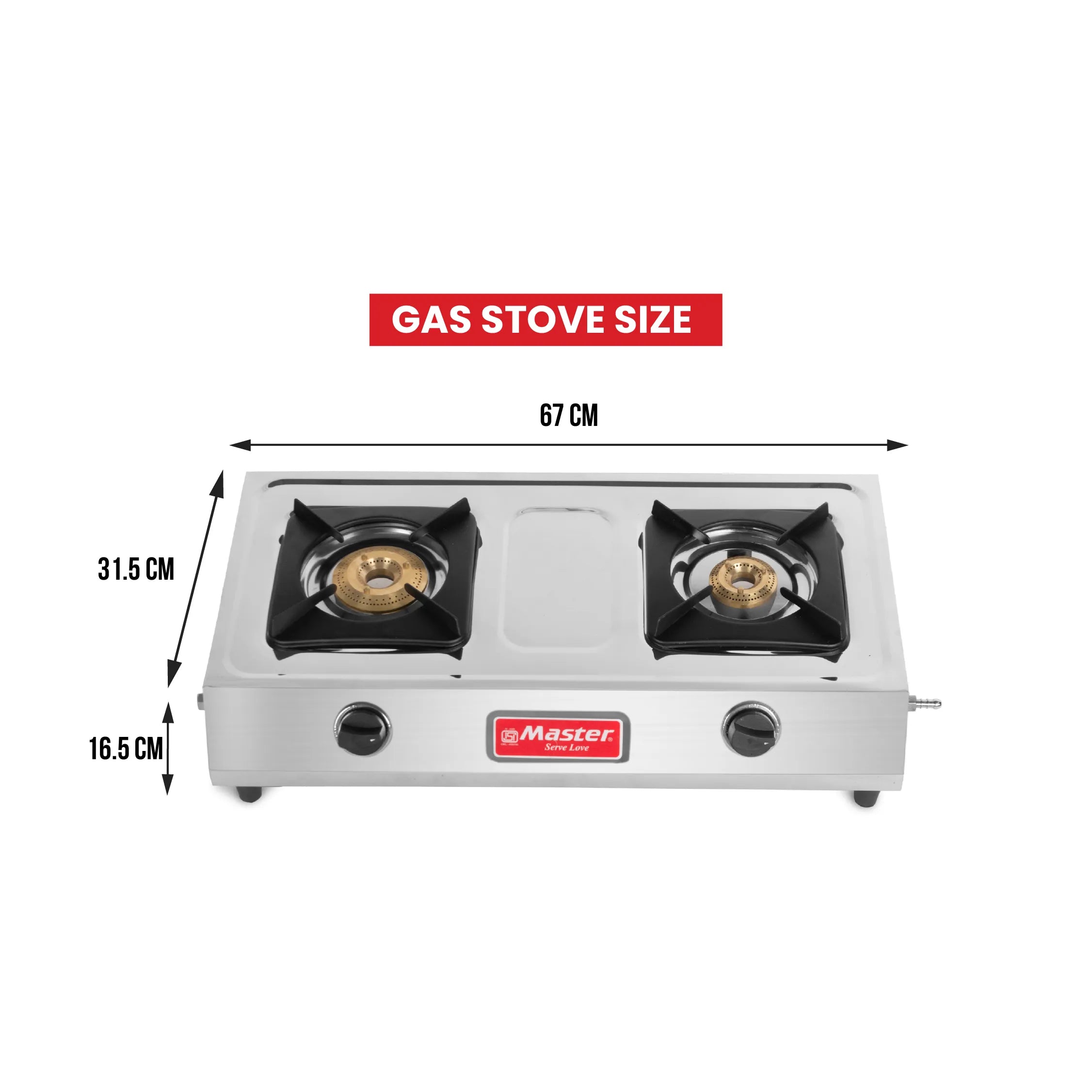 Eureka 2 Burner Stainless Steel Gas Stove - Master
