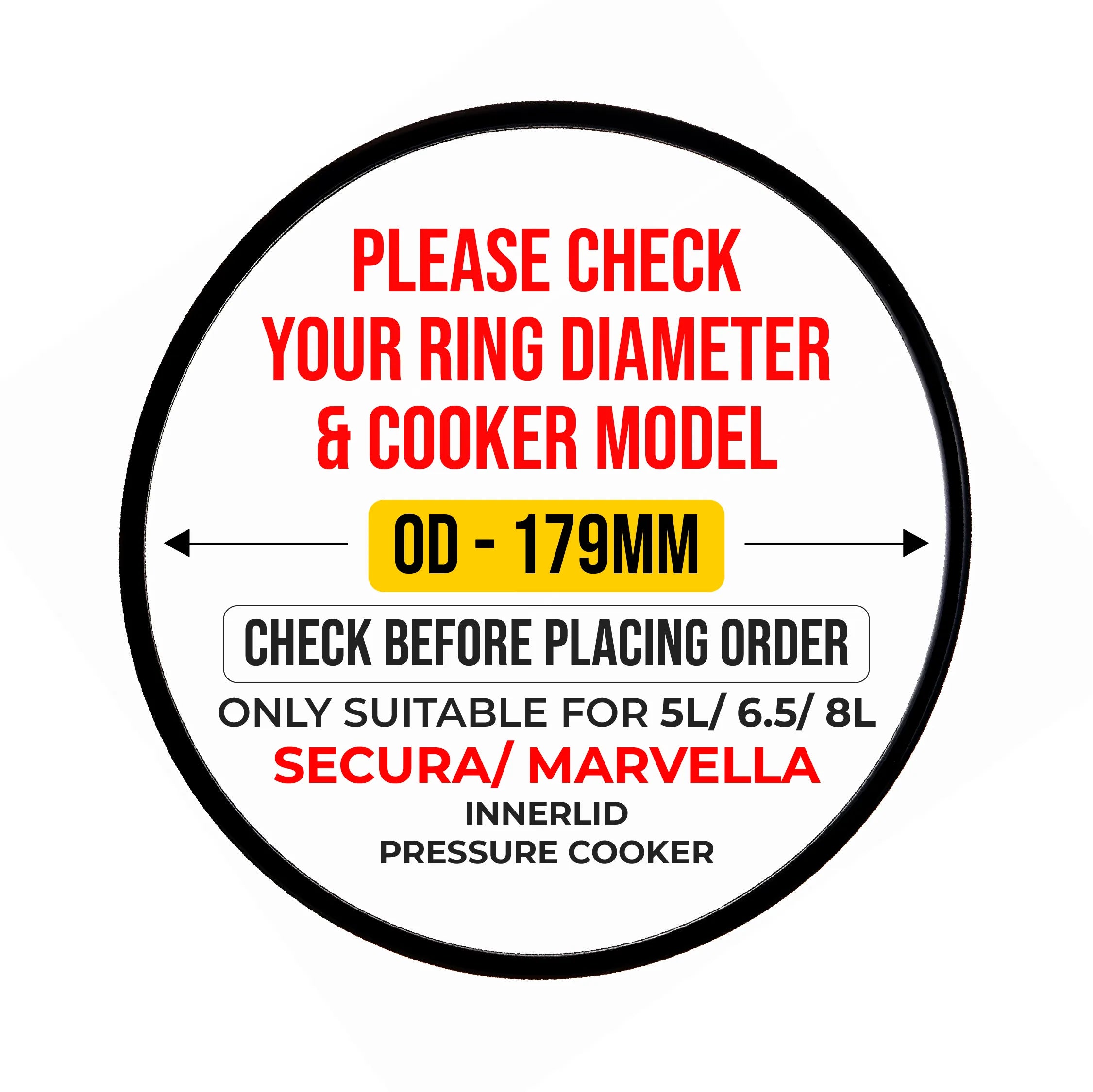 Gasket Inner Lid Silicone Large - Master