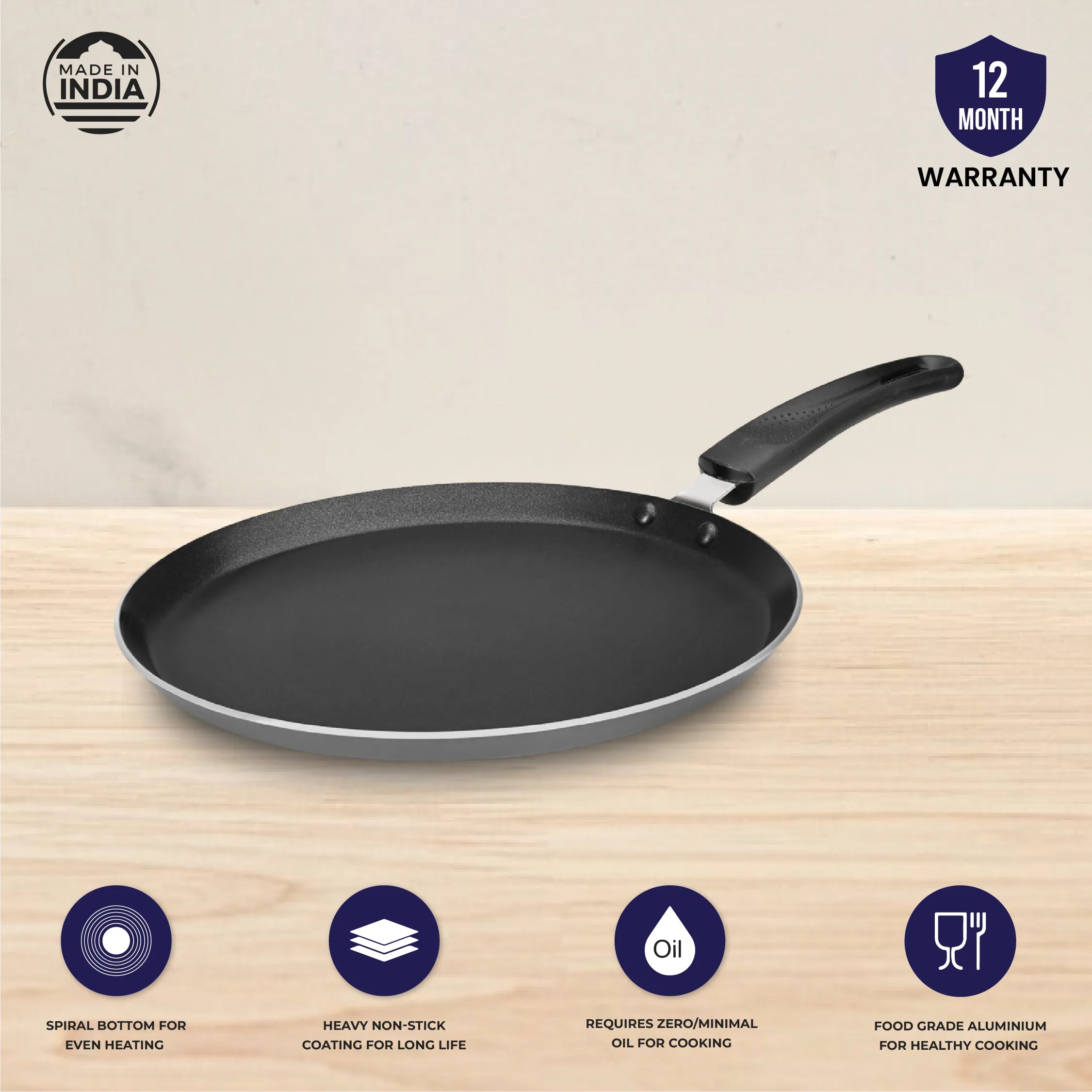 Superior 26cm Dosa Tawa - Induction Base - Master