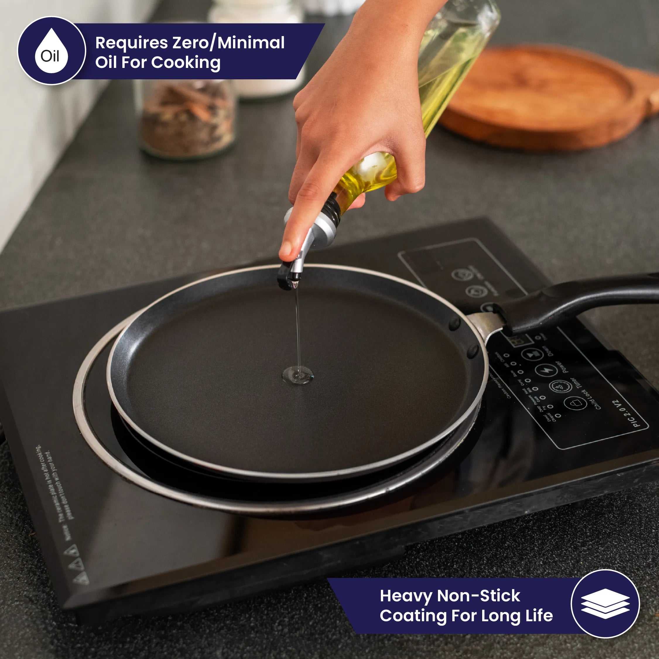 Superior 28cm Dosa Tawa - Induction Base - Master