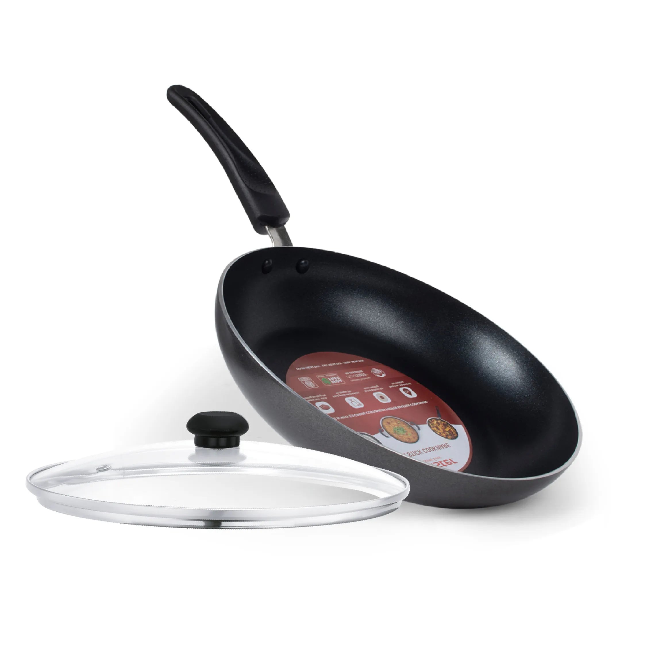 Superior 24cm Fry Pan With Glass lid - Induction Base - Master