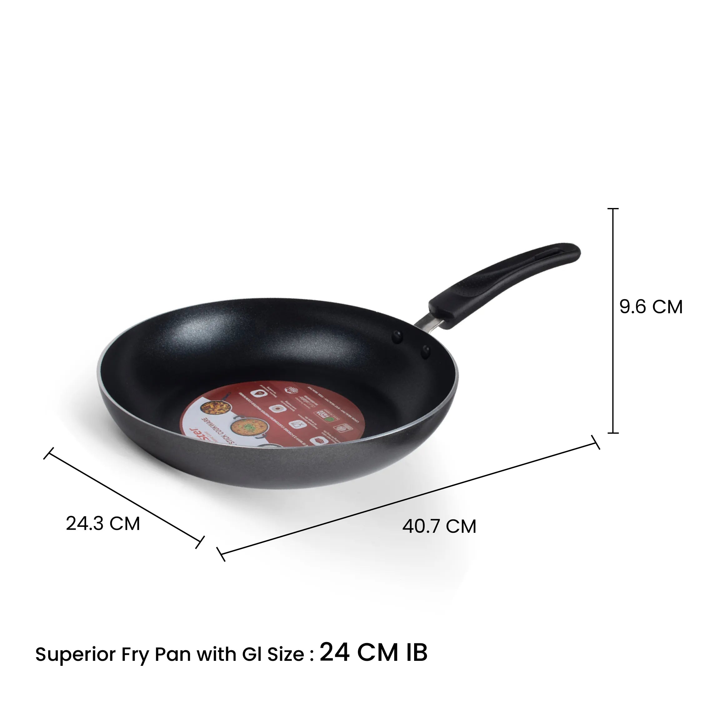 Superior 24cm Fry Pan With Glass lid - Induction Base - Master