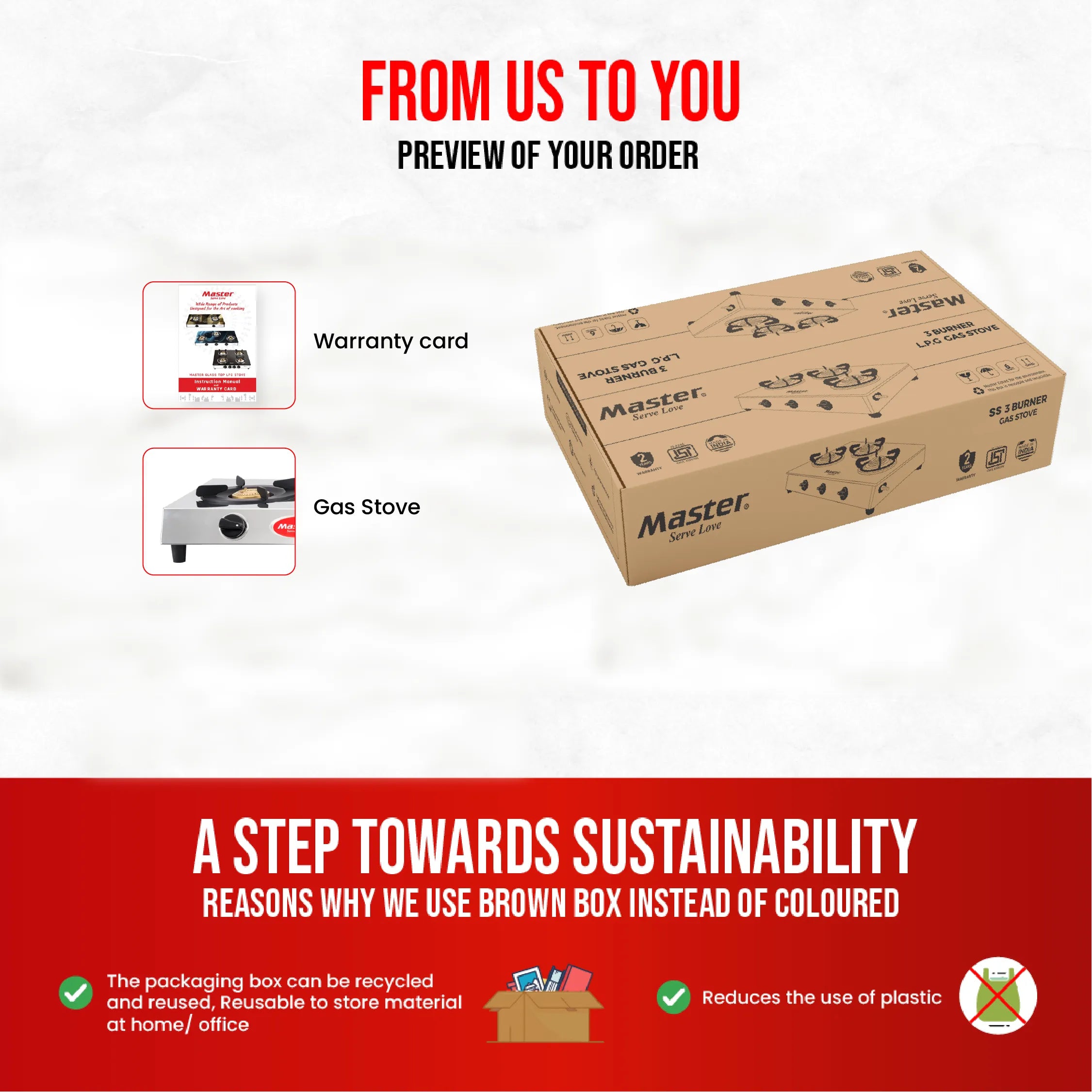 Spectra 3 Burner Jumbo Stainless Steel Gas Stove - Master