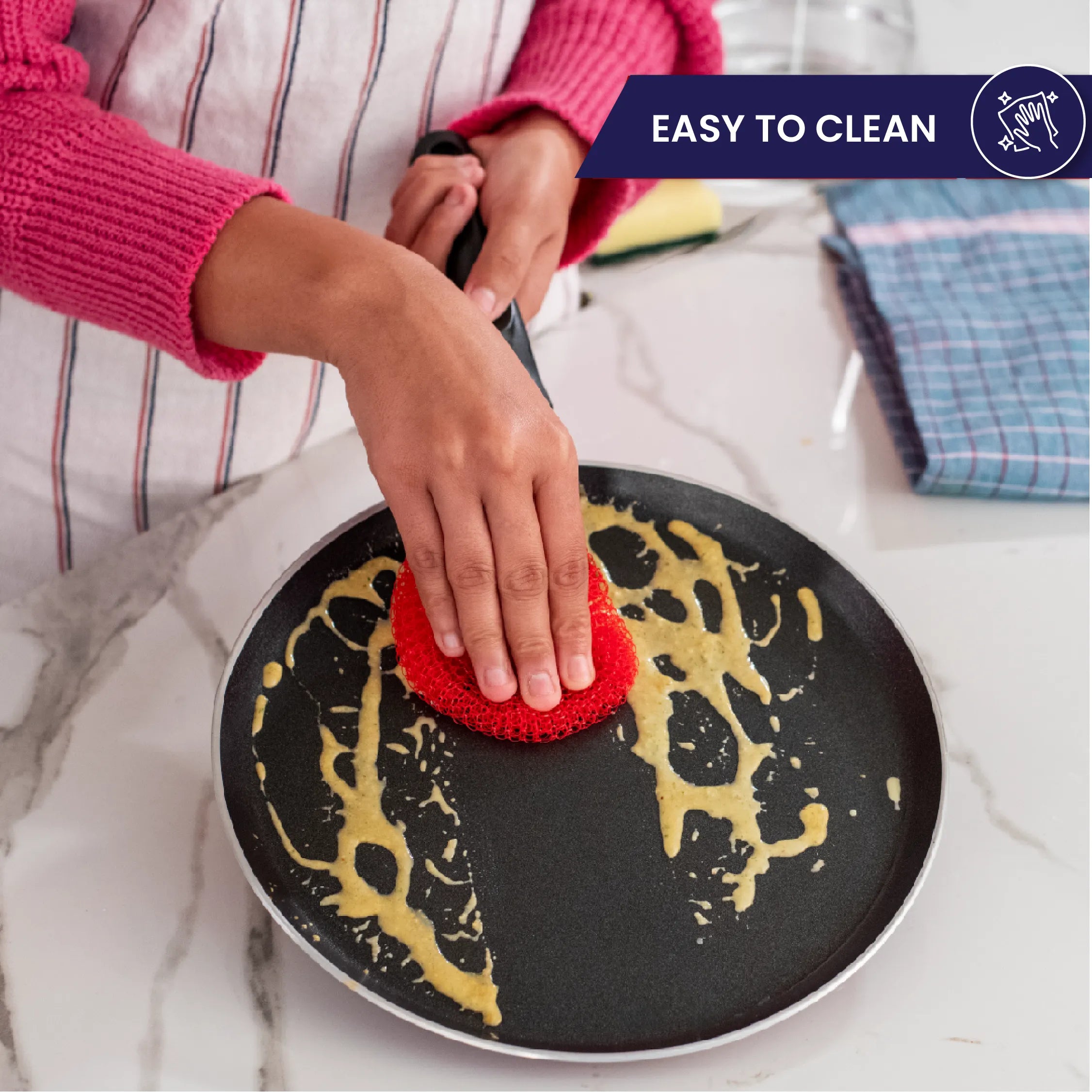 Superior Gift Set (4 pcs) - Dosa Tawa 28cm + Fry pan 24cm + Kadhai 24cm + Glass Lid - Induction Base - Master