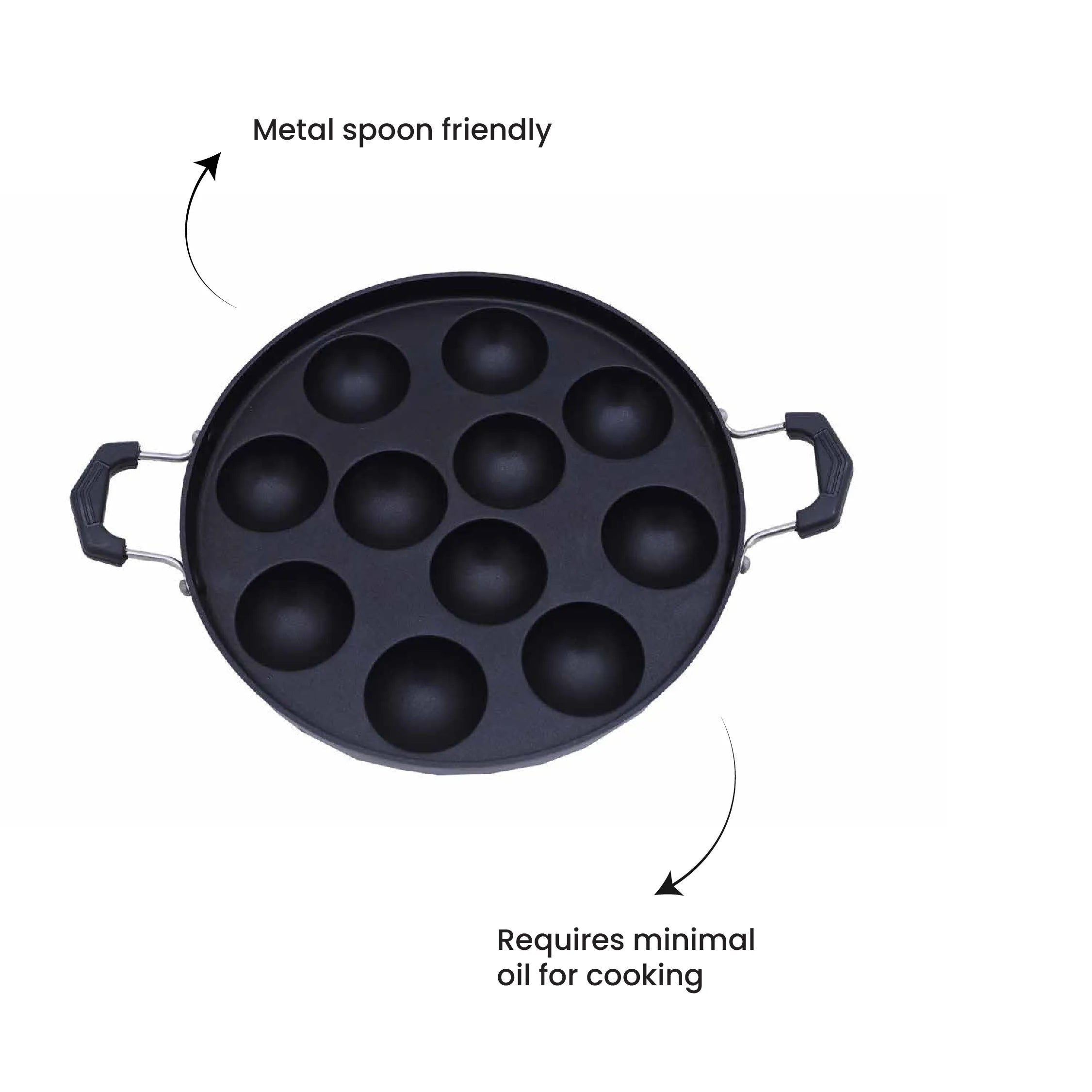 Superior Plus 11 Pit Paniyarakkal with Stainless Steel Lid - Master