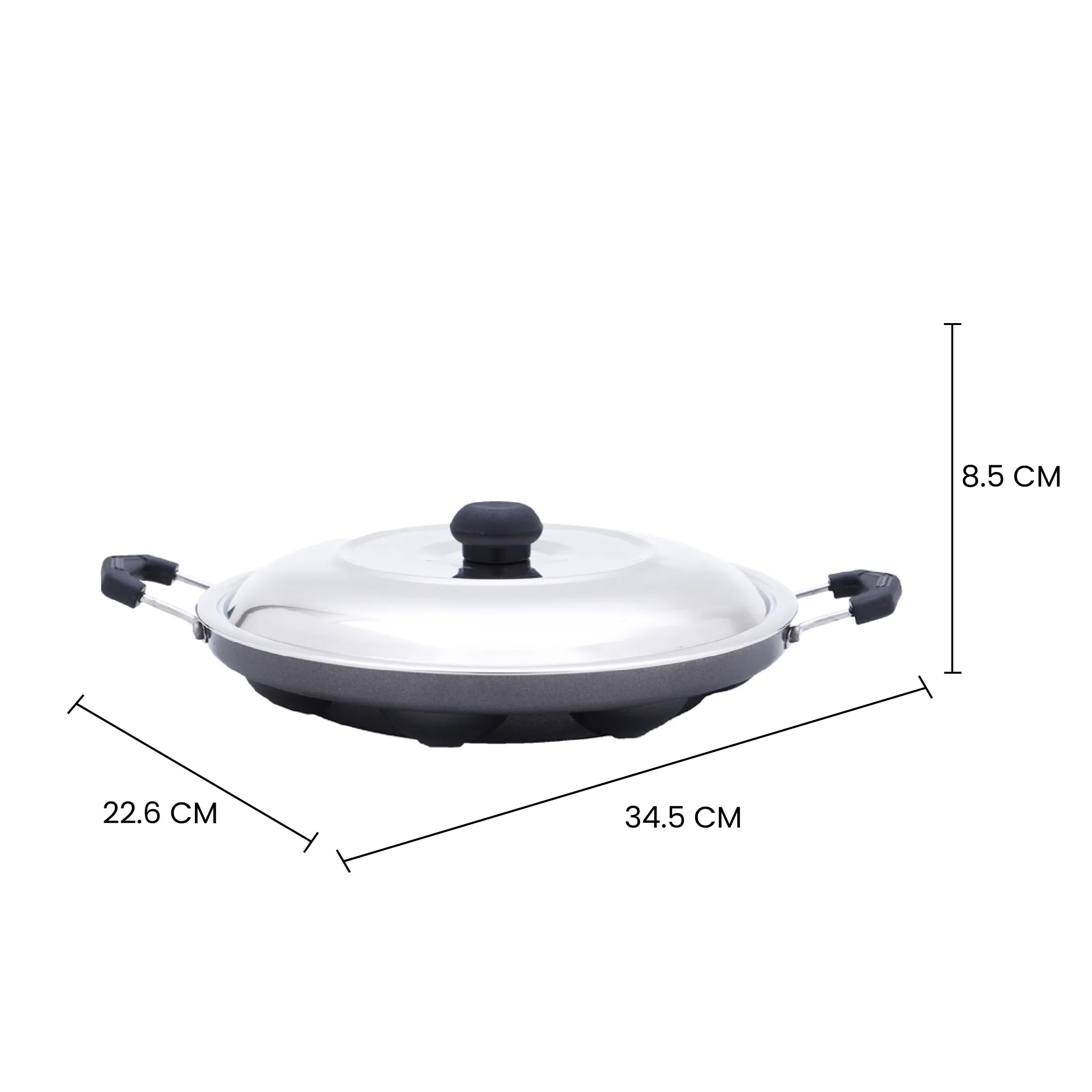 Superior Plus 11 Pit Paniyarakkal with Stainless Steel Lid - Master