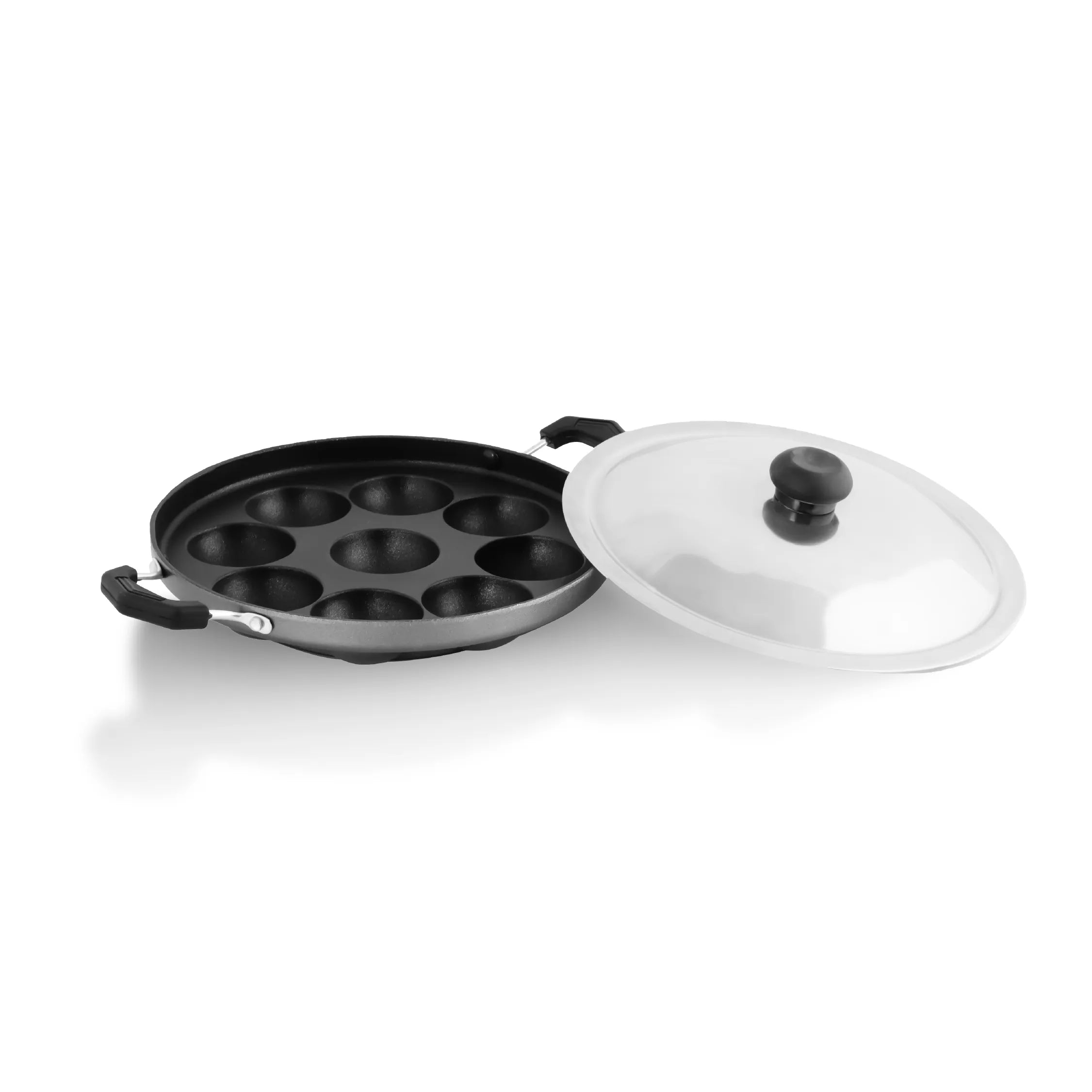 Superior Plus 9 Pit Paniyarakkal with Stainless Steel Lid - Master