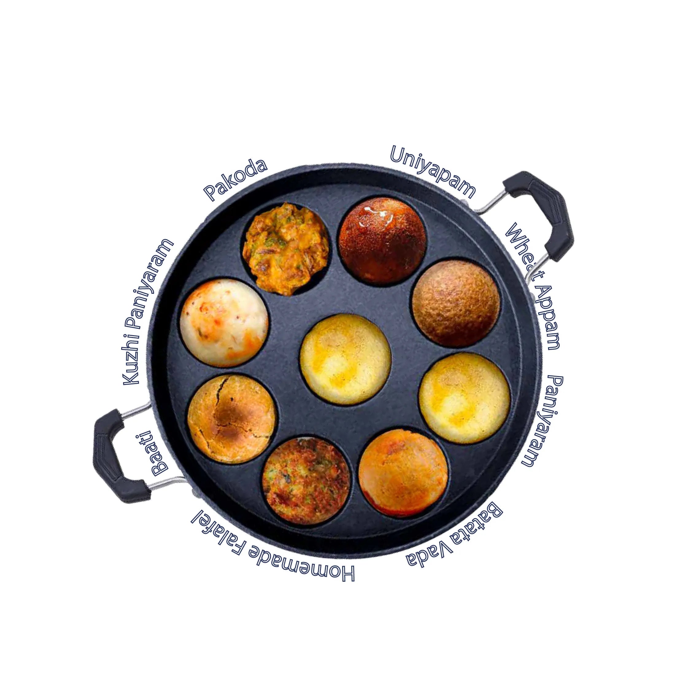 Superior Plus 9 Pit Paniyarakkal with Stainless Steel Lid - Master