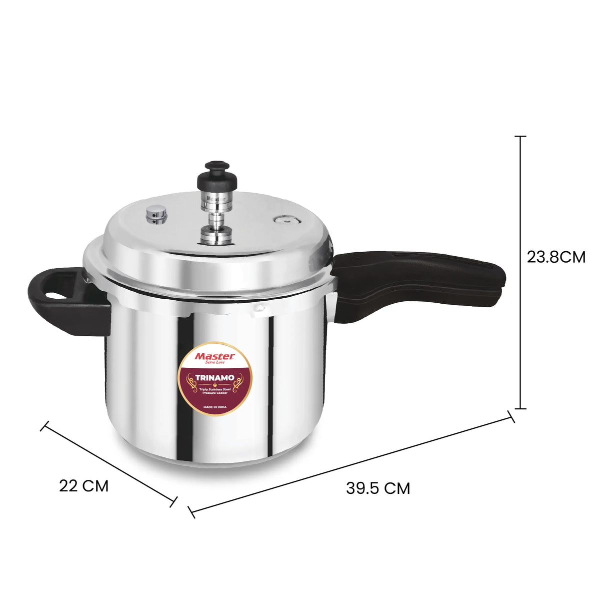 Trinamo Triplica Combo - 5L + 3L + 2L Pan - Induction Base - Master