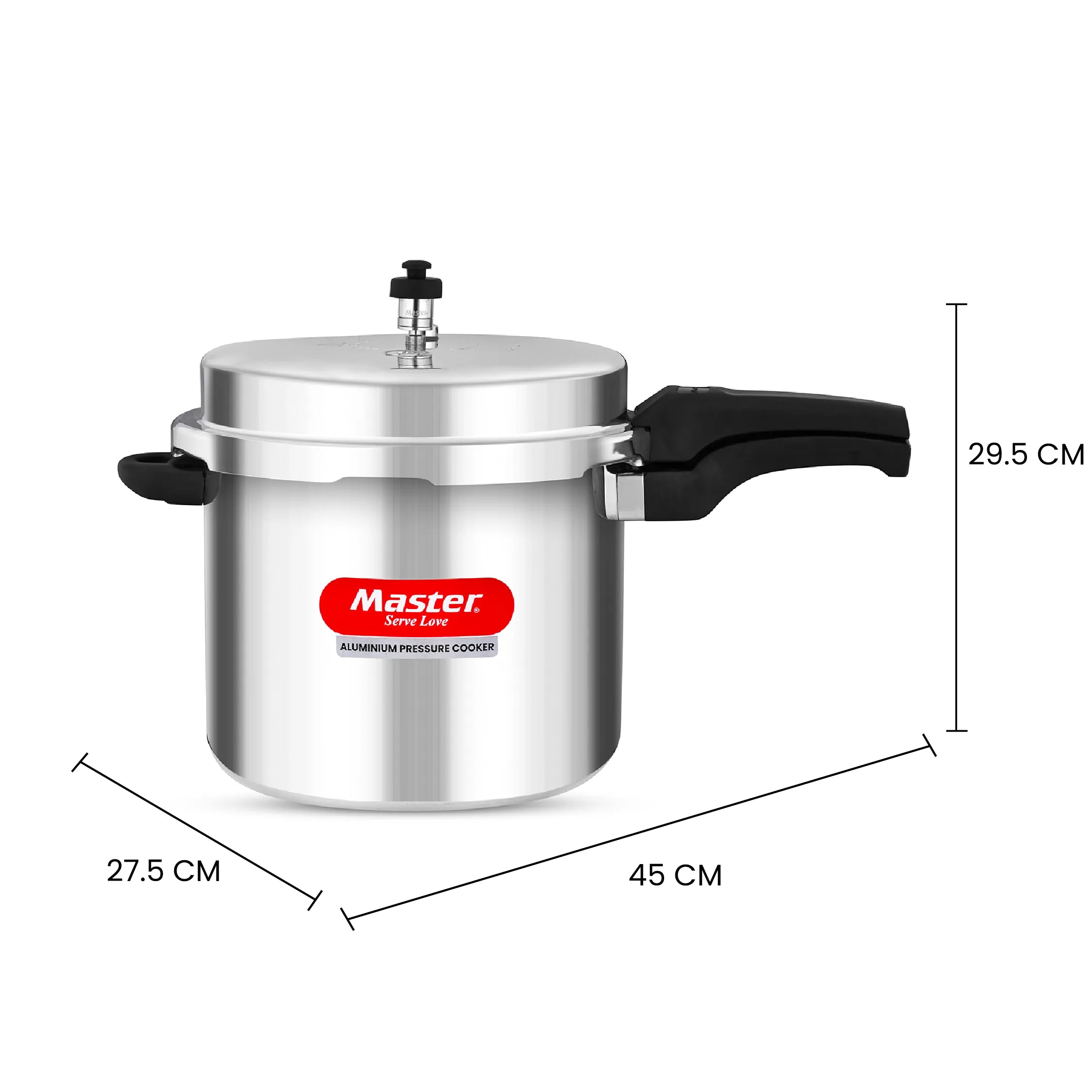 Deluxe 10L Aluminium Outer Lid - Heavy-Premium Pressure Cooker - Master