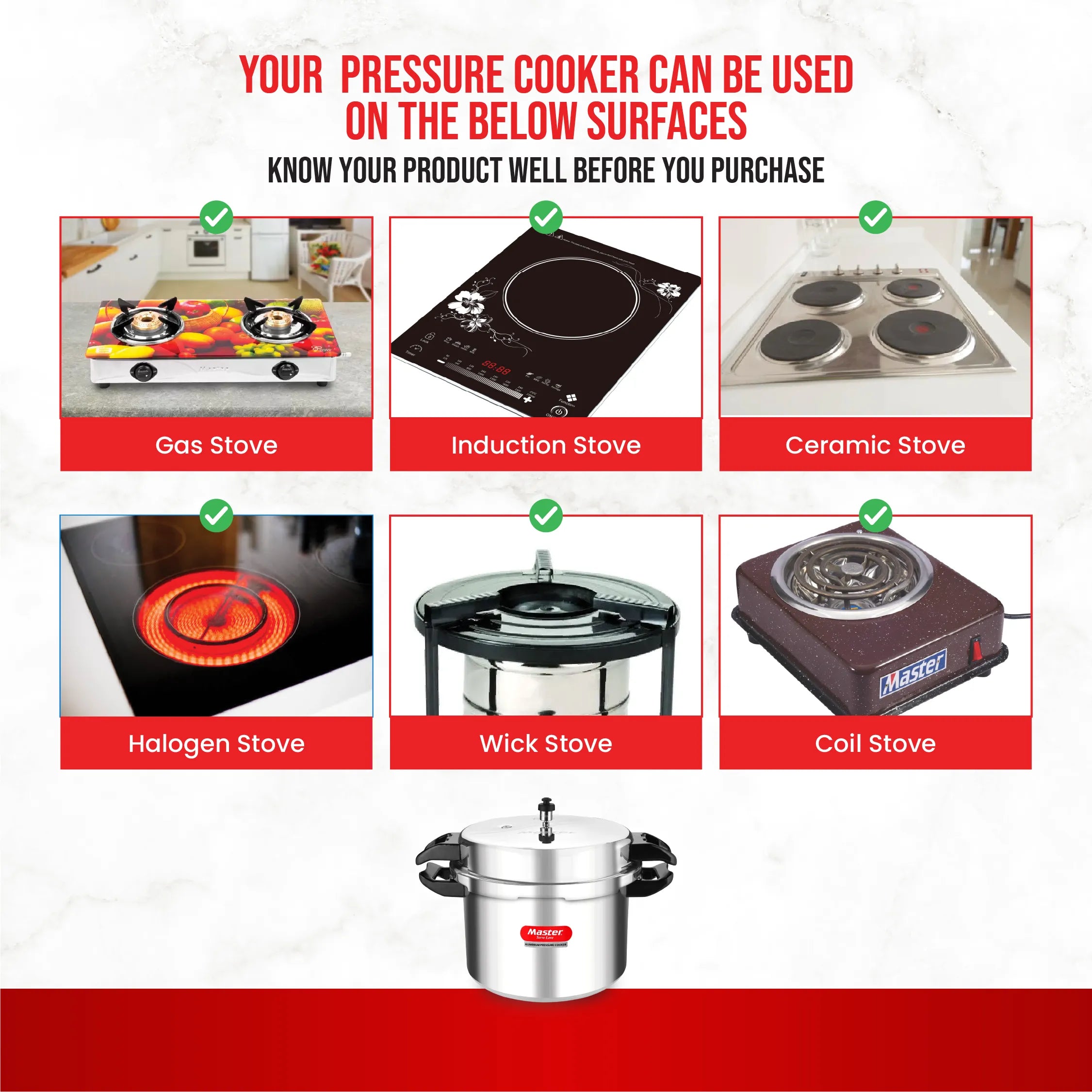 Deluxe 18L Aluminium Outer Lid - Heavy-Premium Pressure Cooker - Master