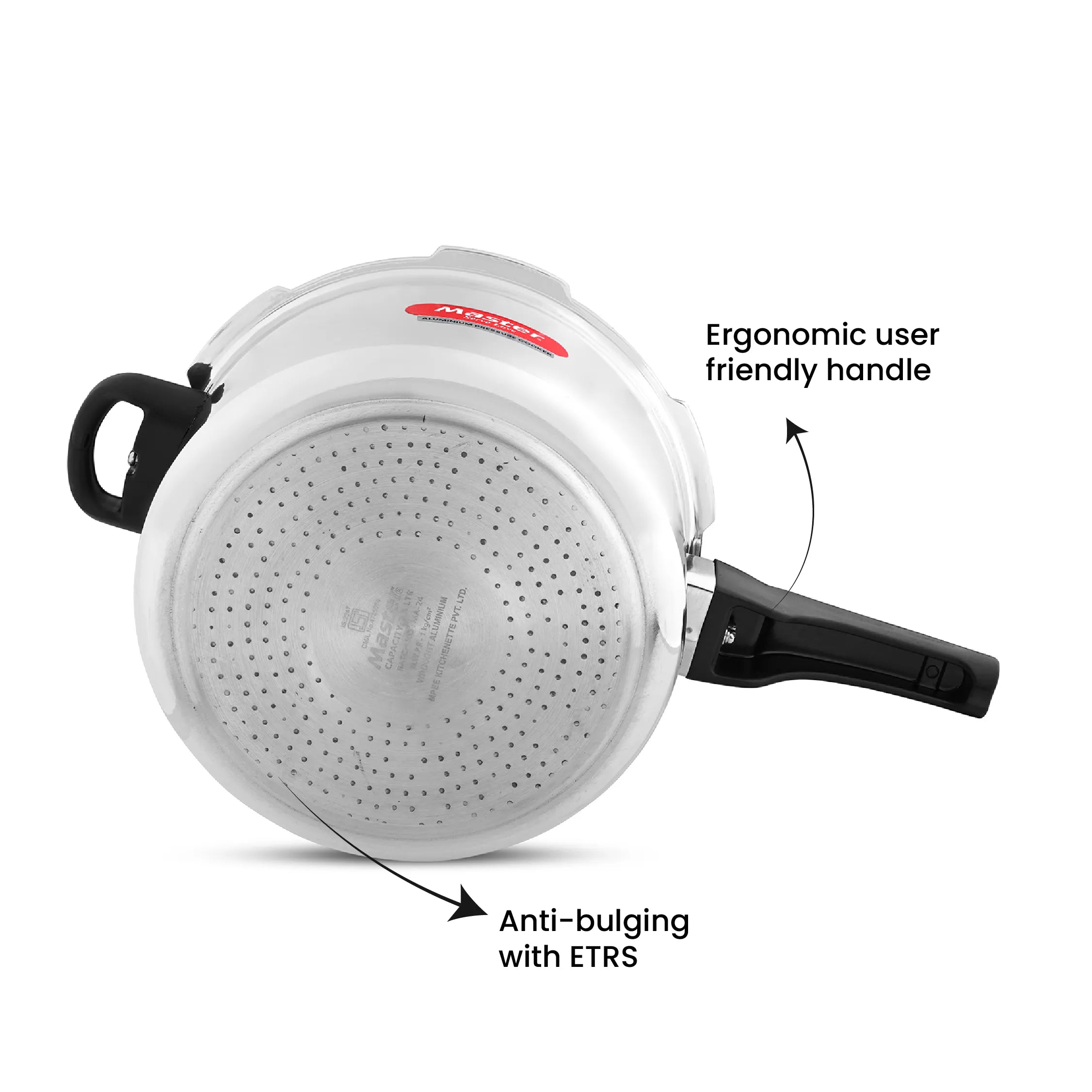 Deluxe 7.5L Aluminium Outer Lid - Heavy-Premium Pressure Cooker - Master
