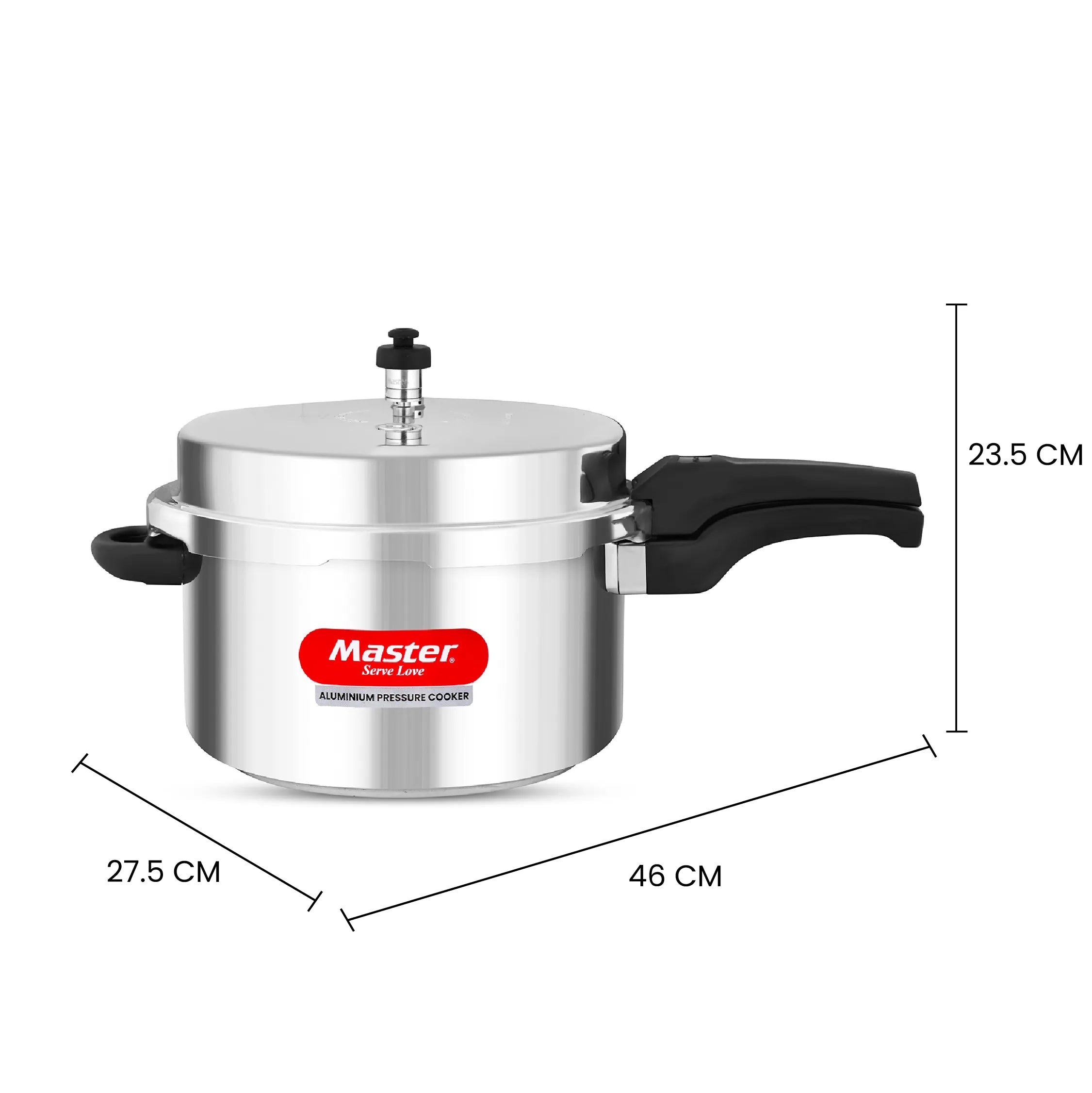 Deluxe 7.5L Aluminium Outer Lid - Heavy-Premium Pressure Cooker - Master