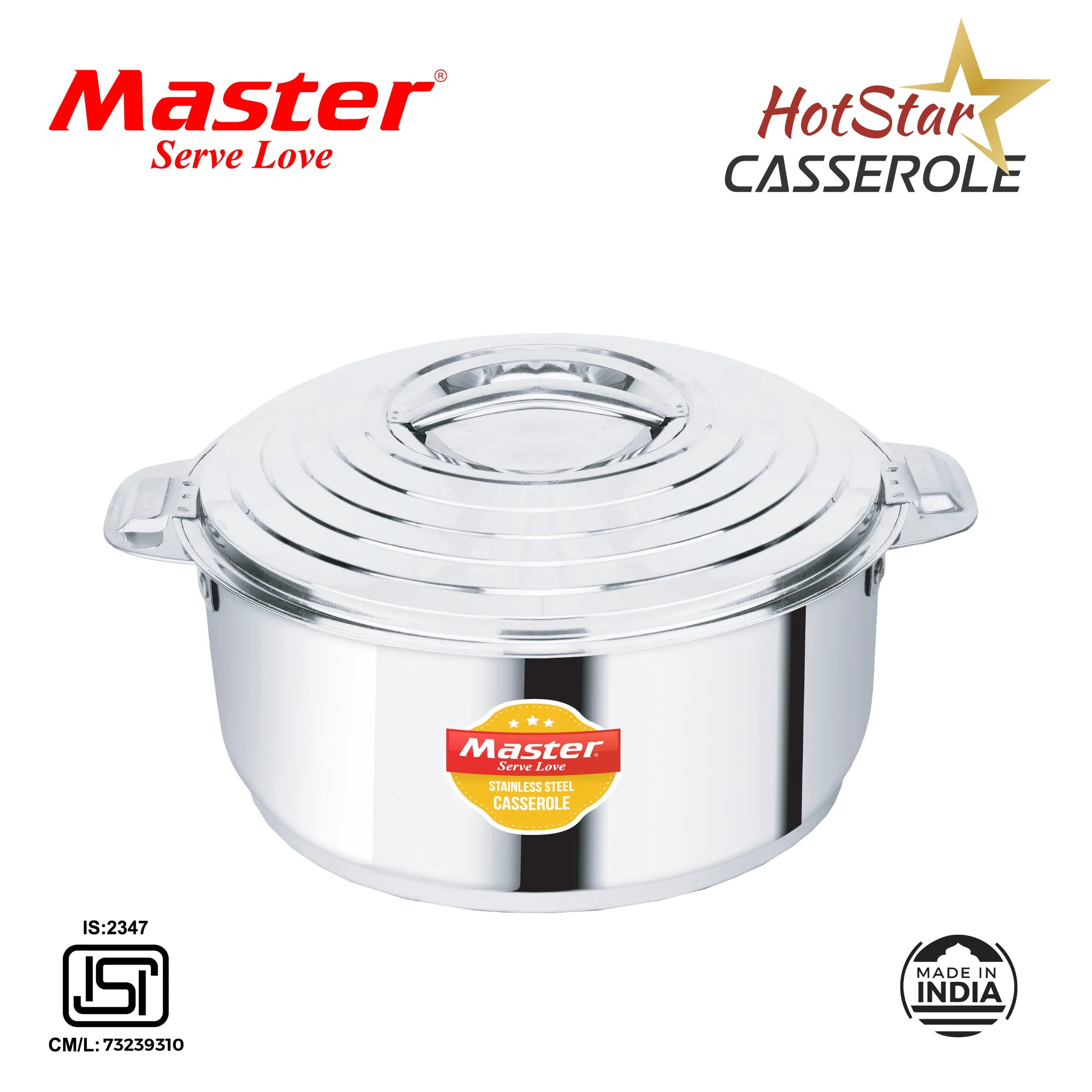 HotStar 2.5L Stainless Steel Casserole - Master