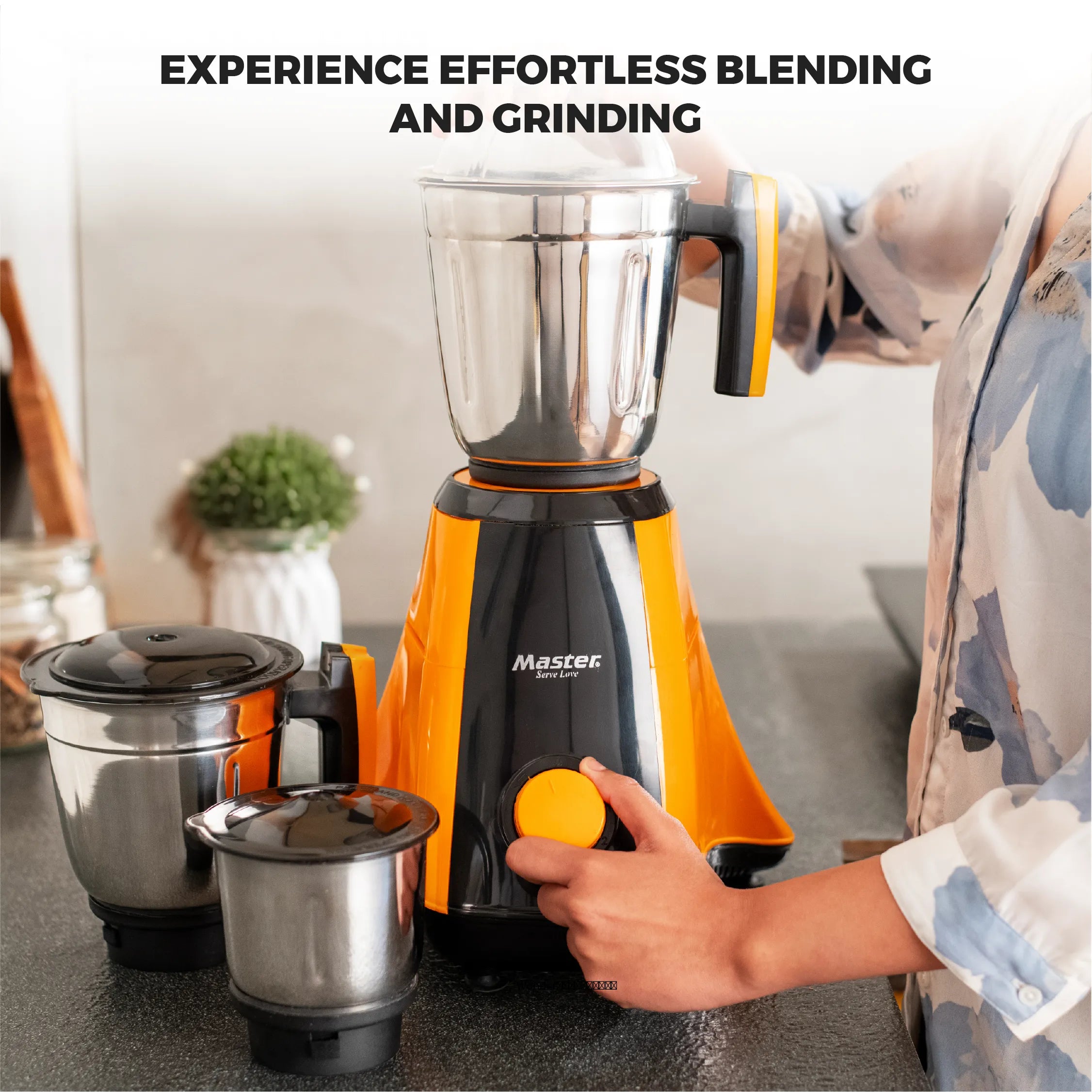 Legend 750W Mixer Grinder with 3 Jars & 3 Speed Modes - Master