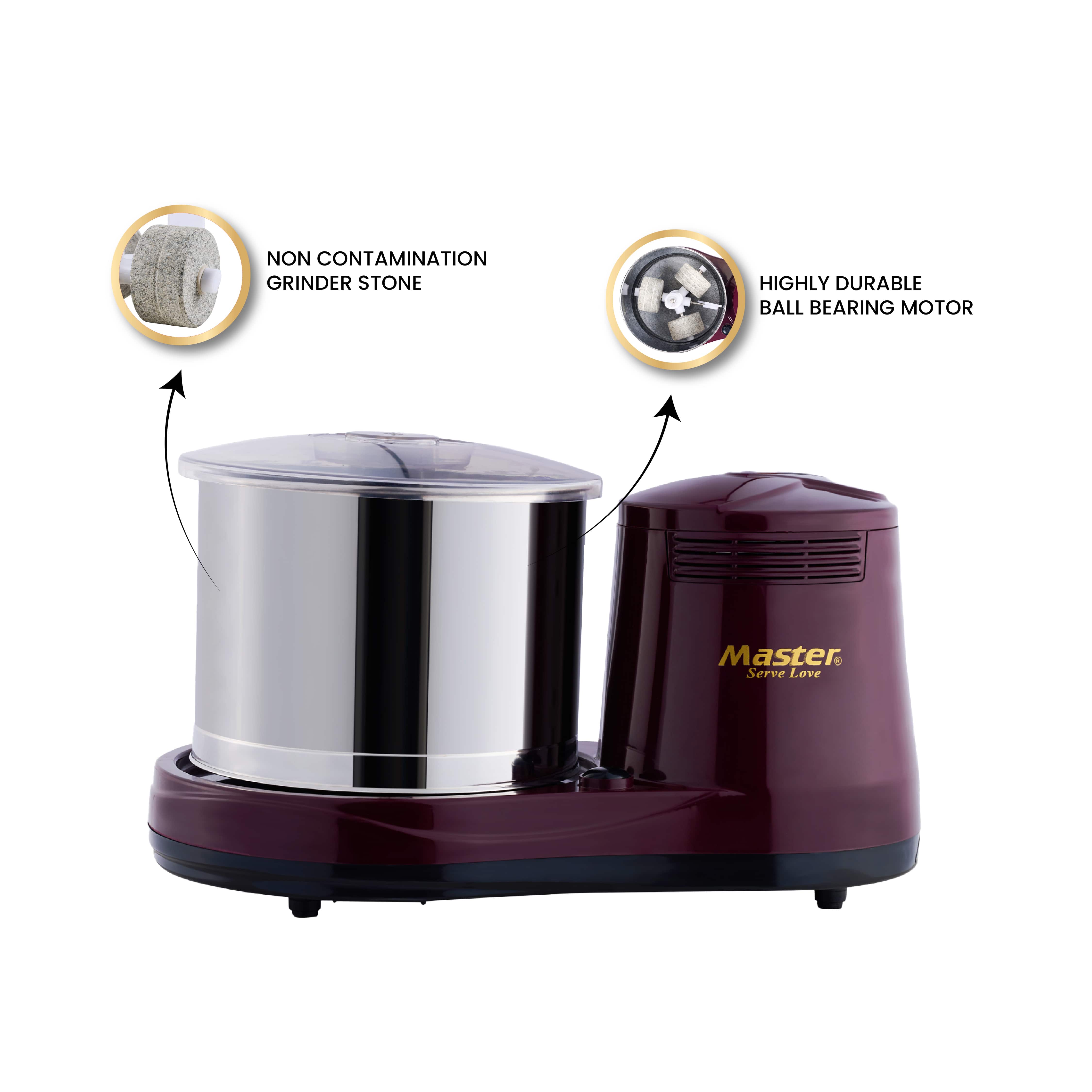 Dynamo Plus Table Wet Grinder Top 3 Stone - 2 Litres - Master