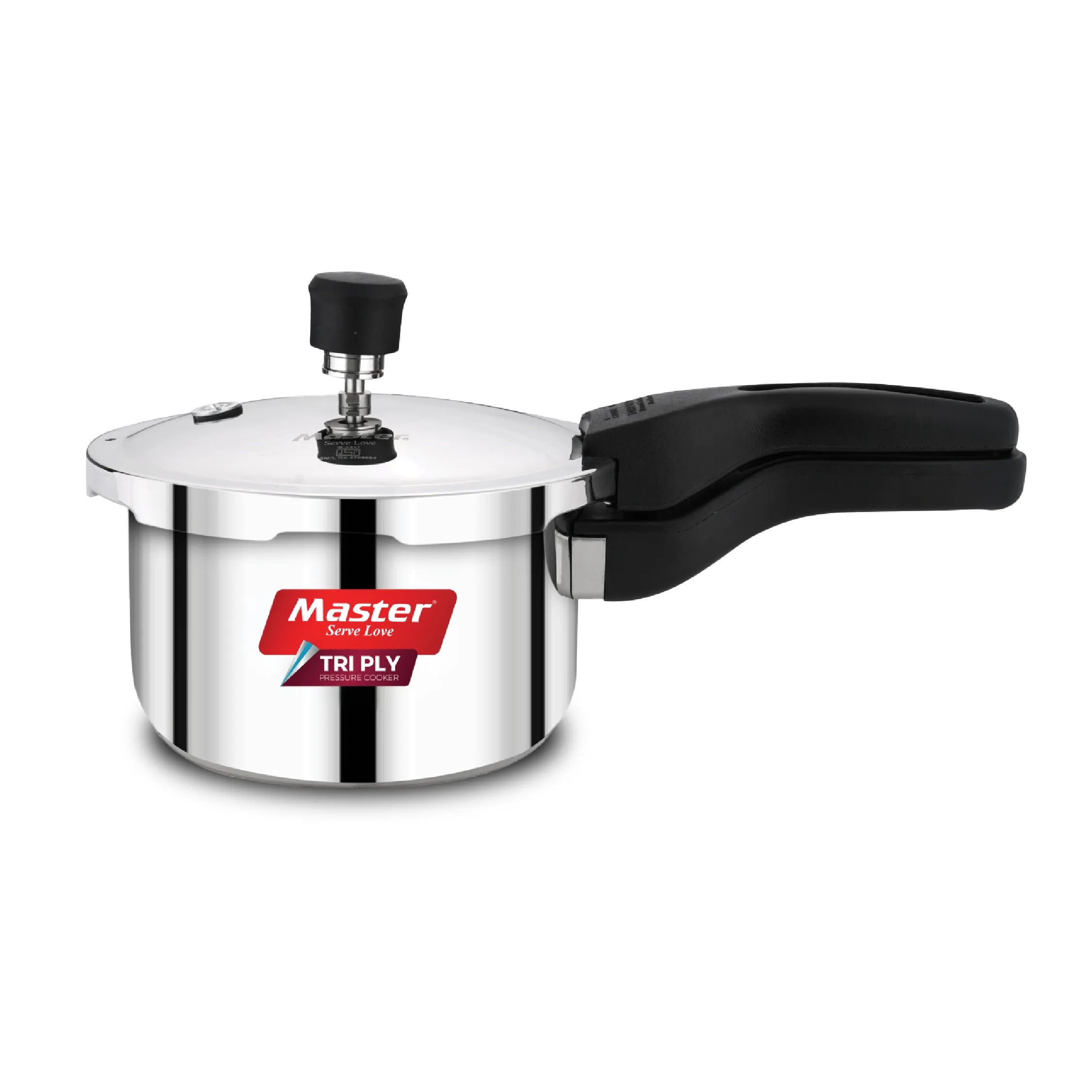 Nova 1.5L Tri Ply Flat Outer Lid Pressure Cooker - Induction Base - Master