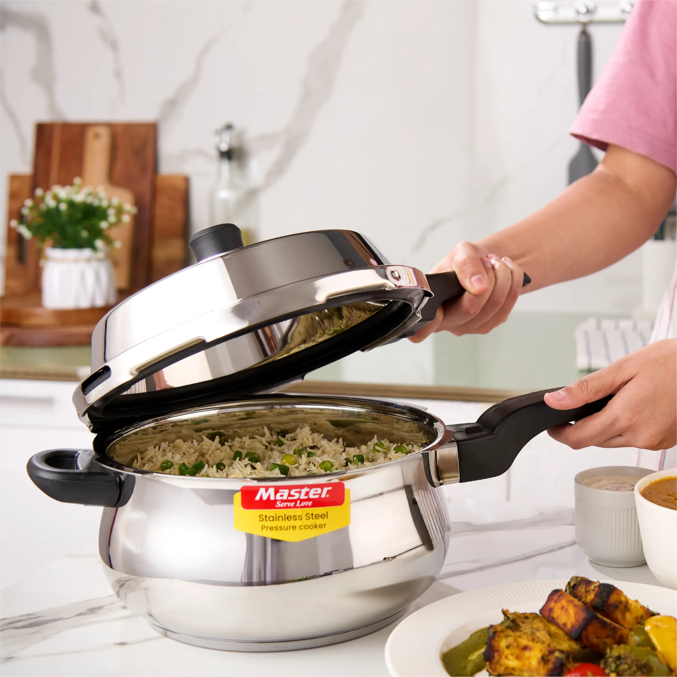 Fluffy Jeera Rice with Master Stainless Steel Pressure Cooker