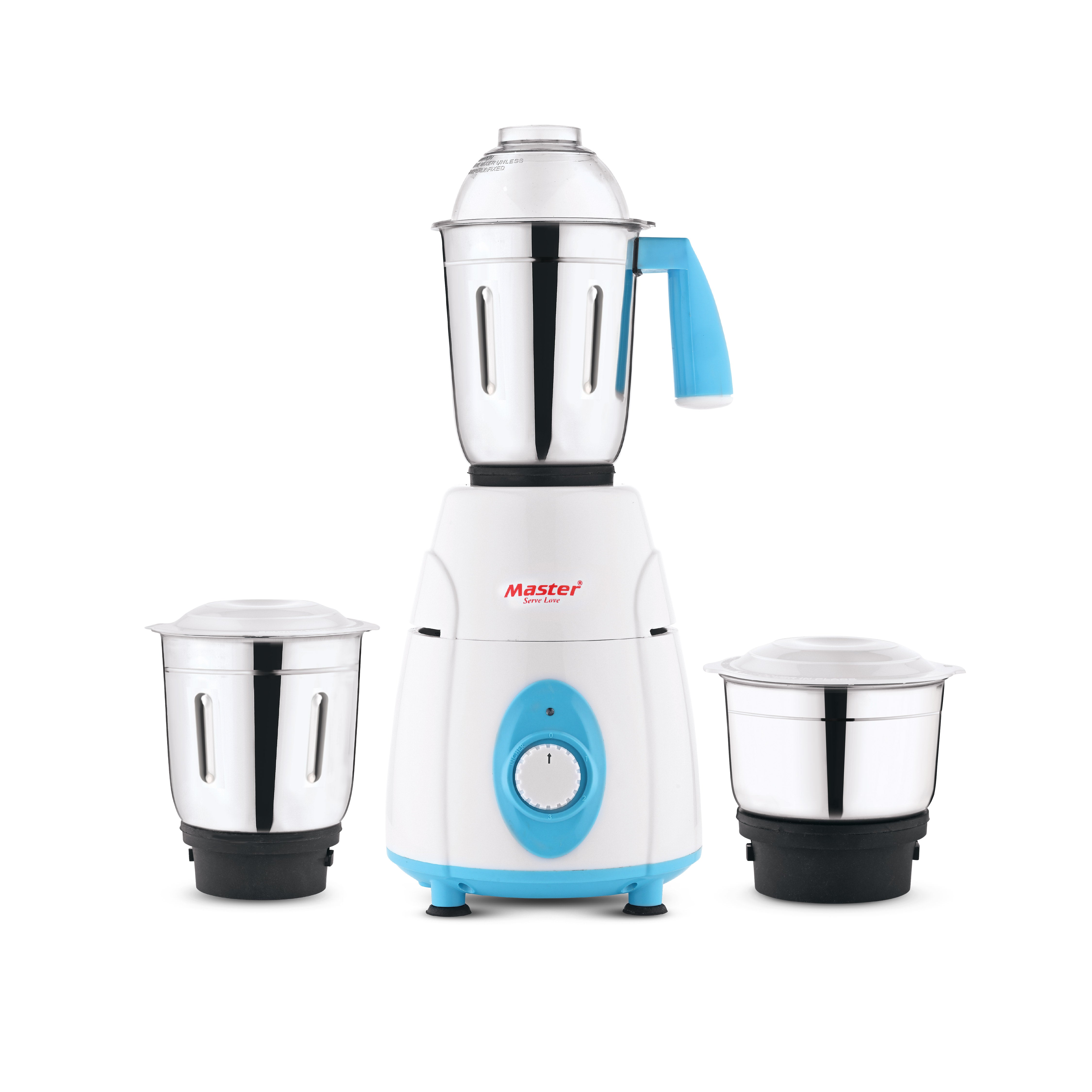 Charly PRO 600W Mixer Grinder with 3 Jars (Blue)