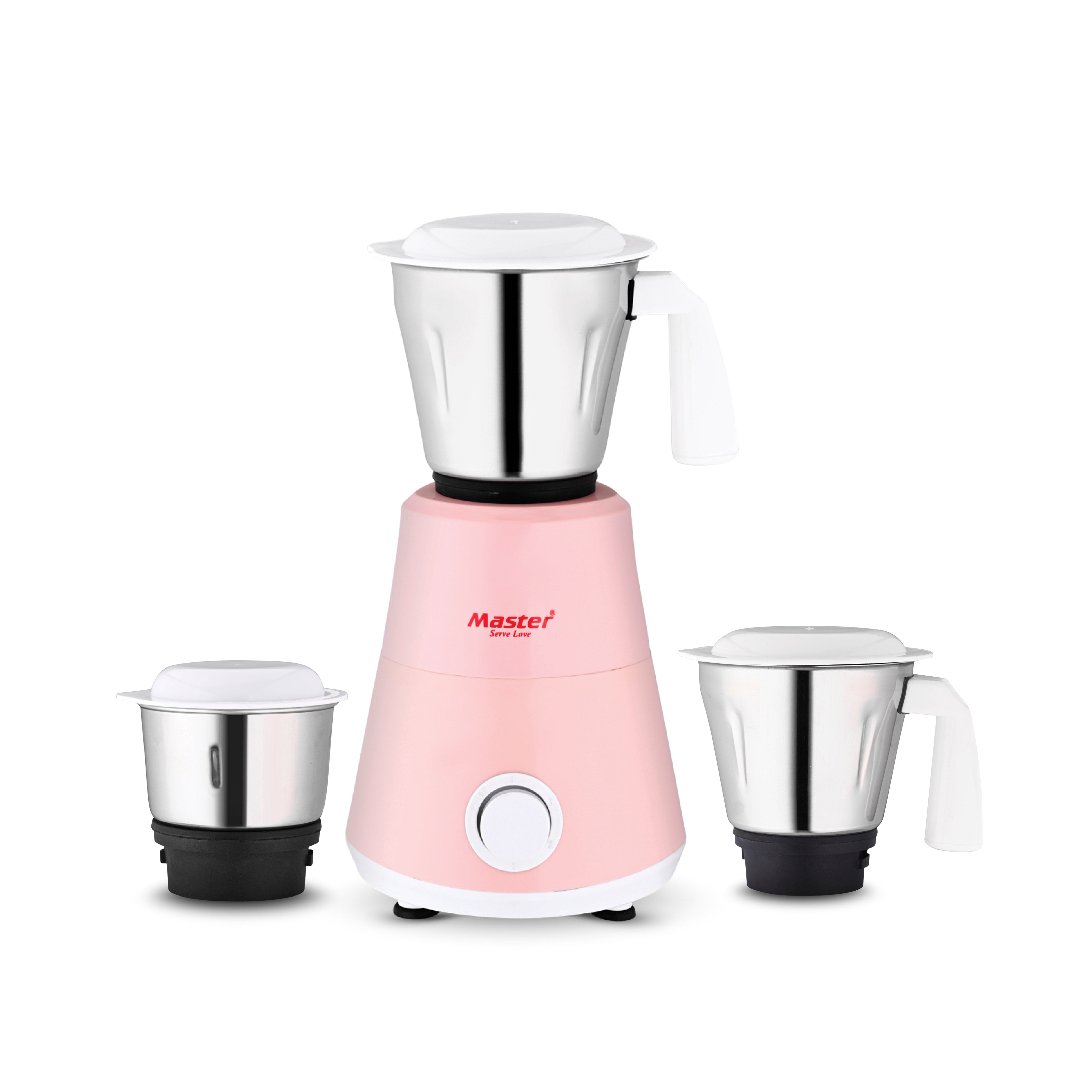 Spinnova 500W Mixer Grinder with 3 Jars (Pink)