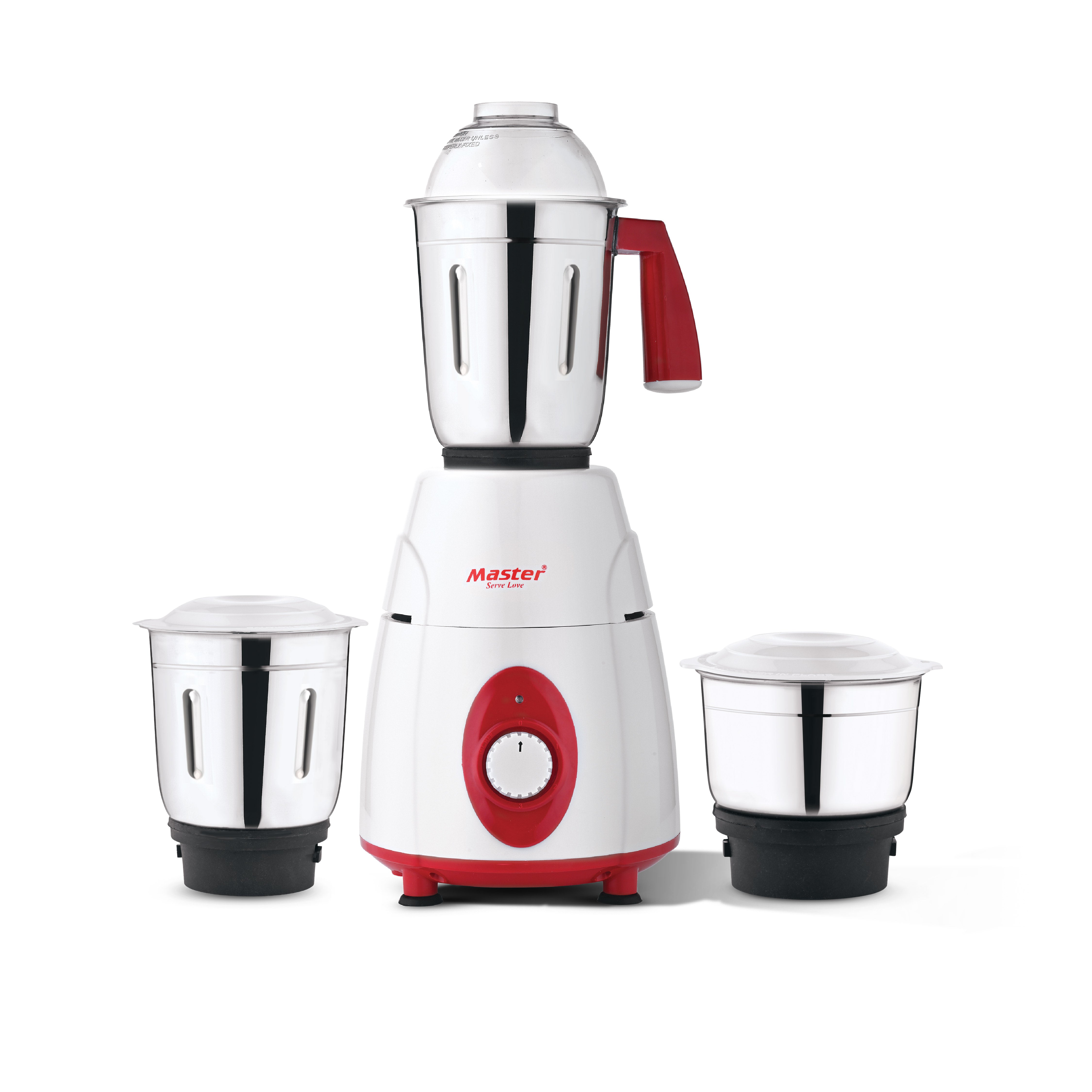 Charly PRO 600W Mixer Grinder with 3 Jars (Red)