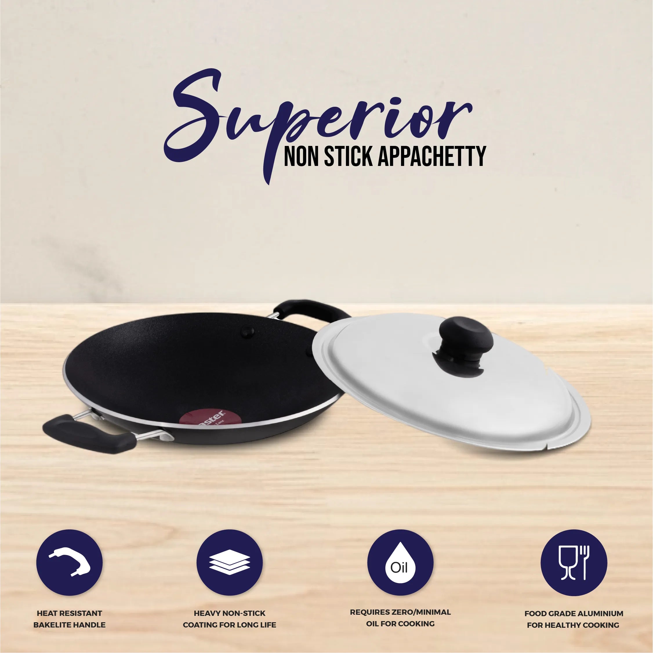 Superior 20cm Appachetty with Lid - Master