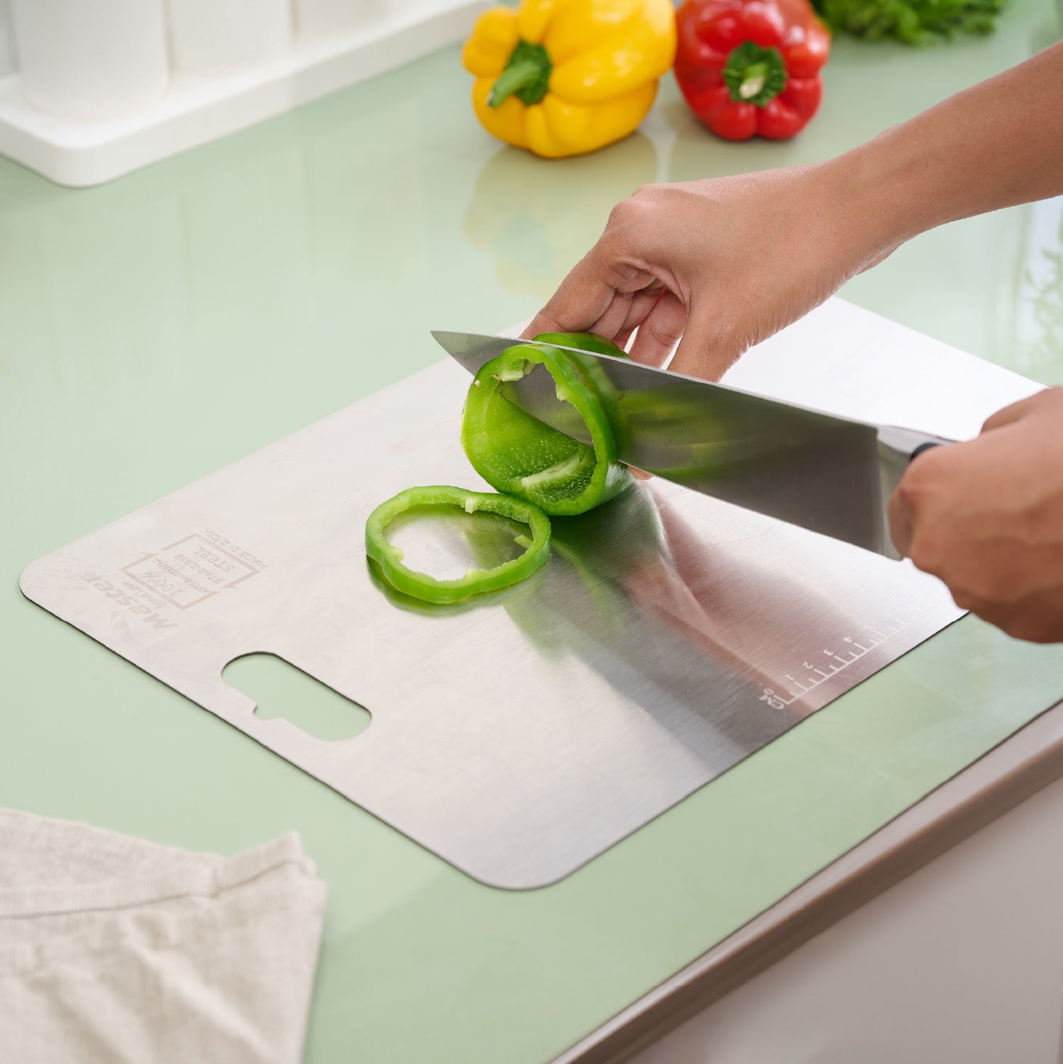 Amora 2L + 3L Stainless Steel Outer Lid Pressure Cooker (IB) + Slice SS Chopping Board (Small)