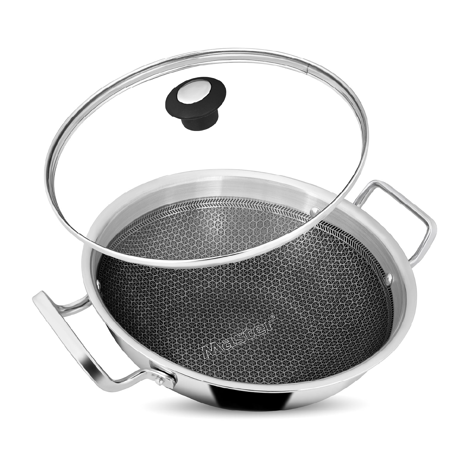 Titan Pro 24cm Kadai with Glass Lid