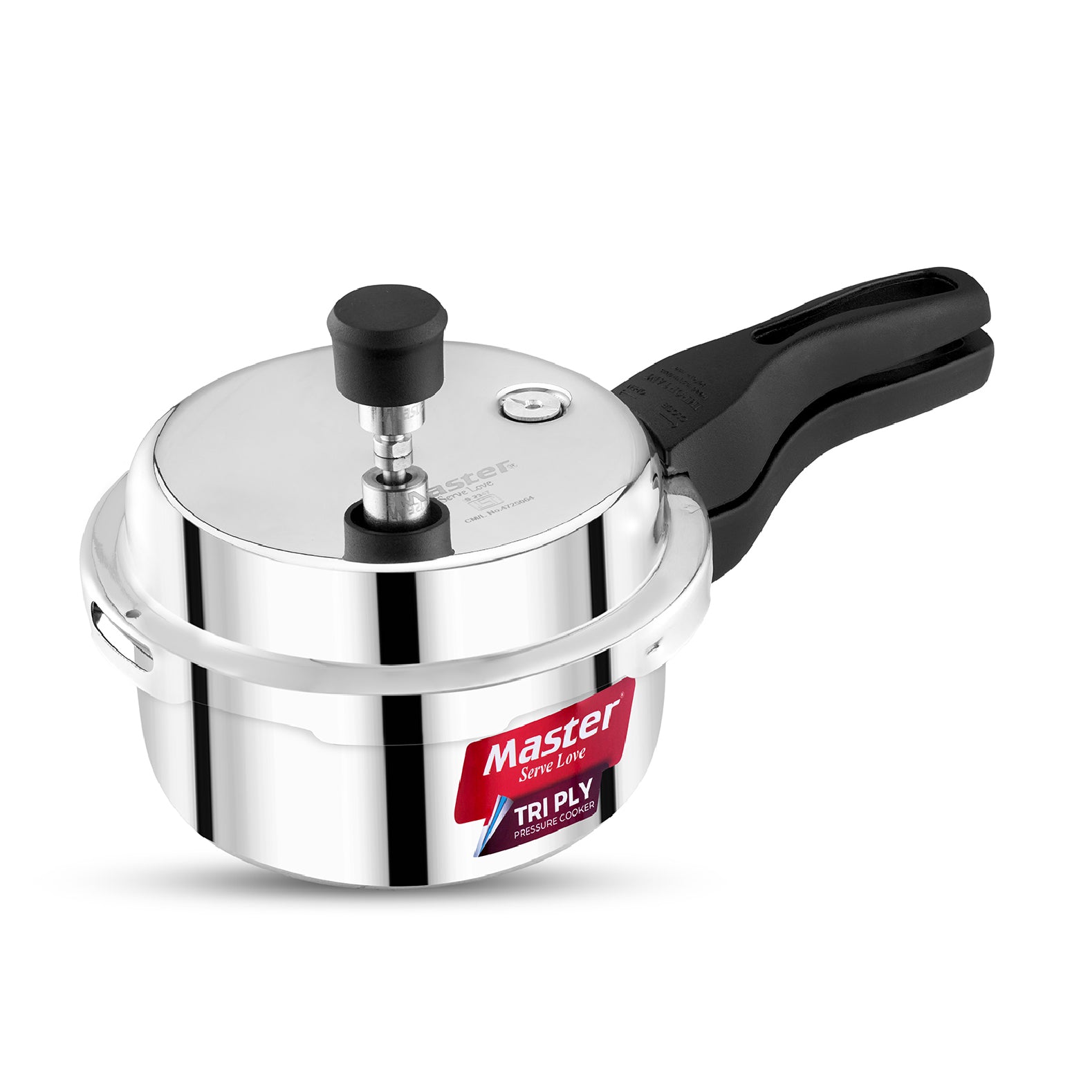 Trinamo 2L Outer Lid Tri Ply Pressure Cooker - Induction Base